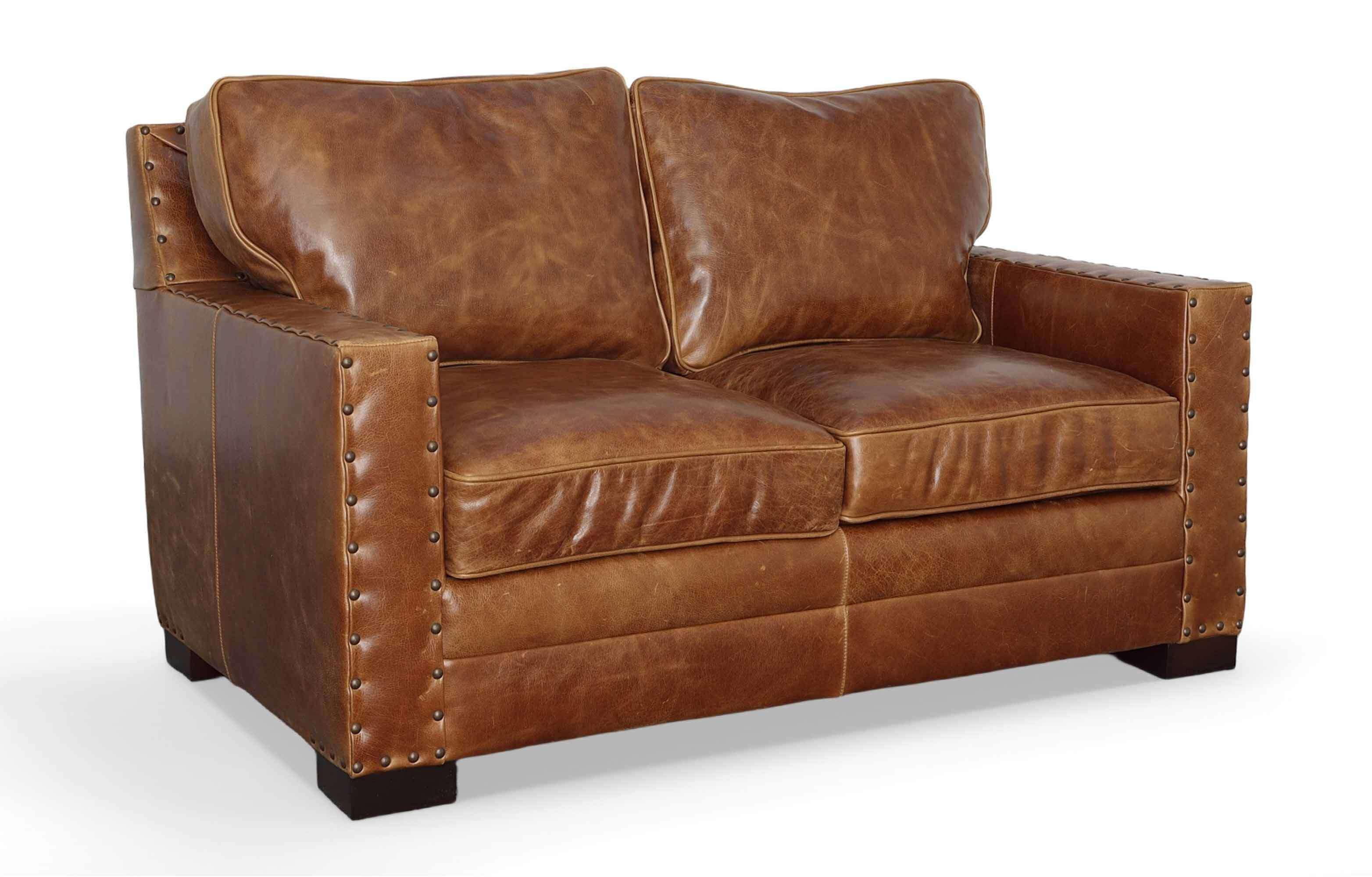 Clark Leather Loveseat