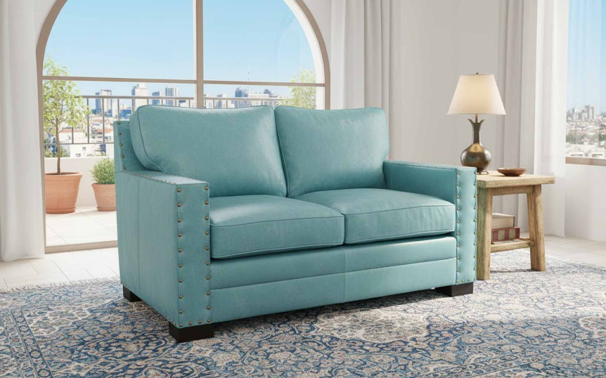 Clark Leather Loveseat - Image 3