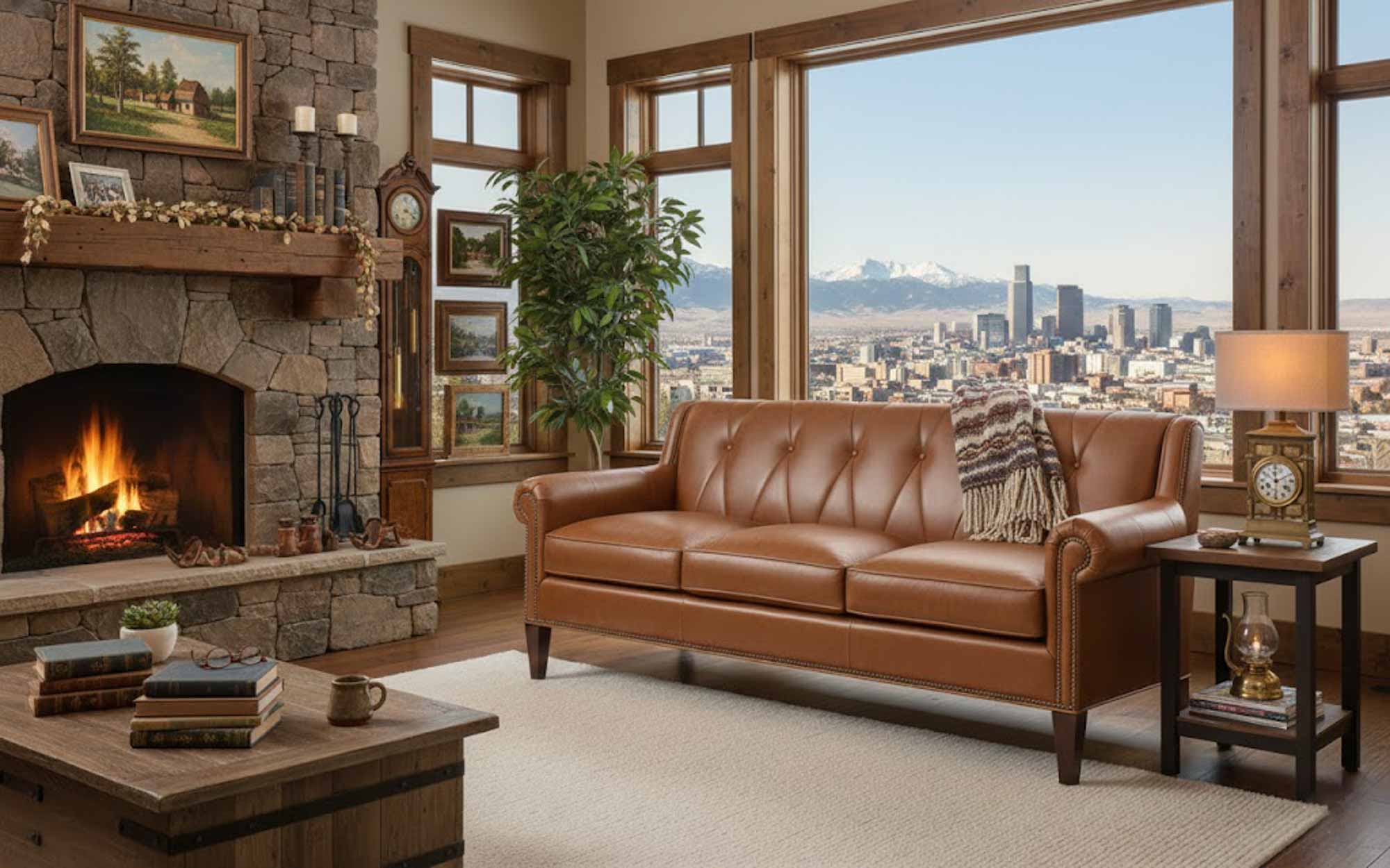 Cleo Leather Sofa - Image 7