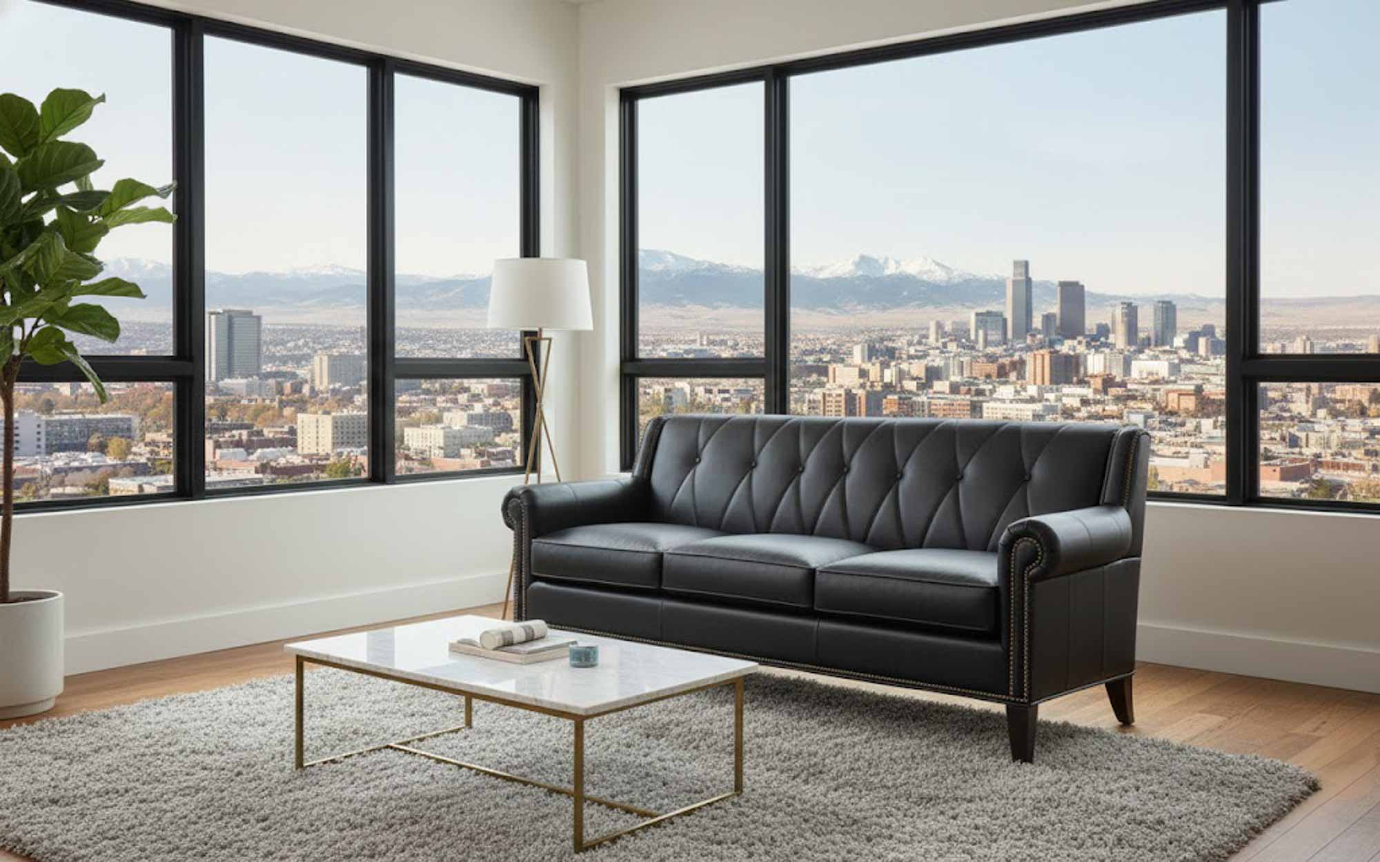 Cleo Leather Sofa - Image 8