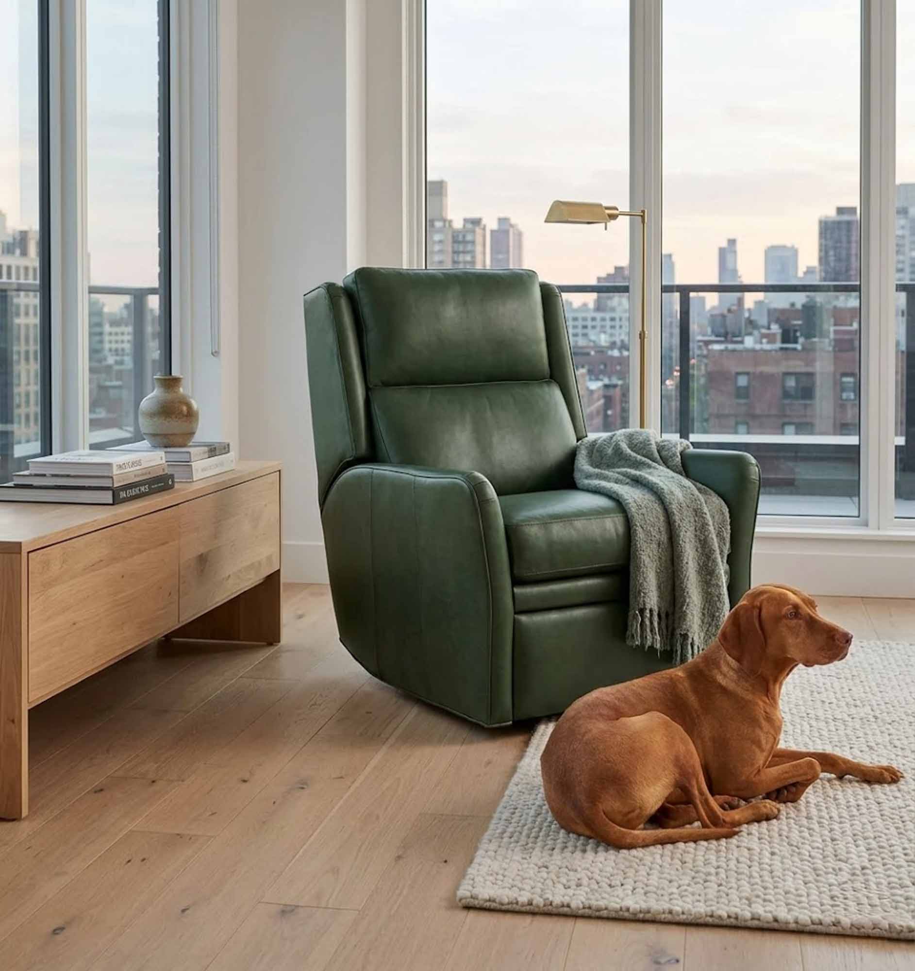 Cloud Leather Power Zero Gravity Recliner With Articulating Headrest - Image 7