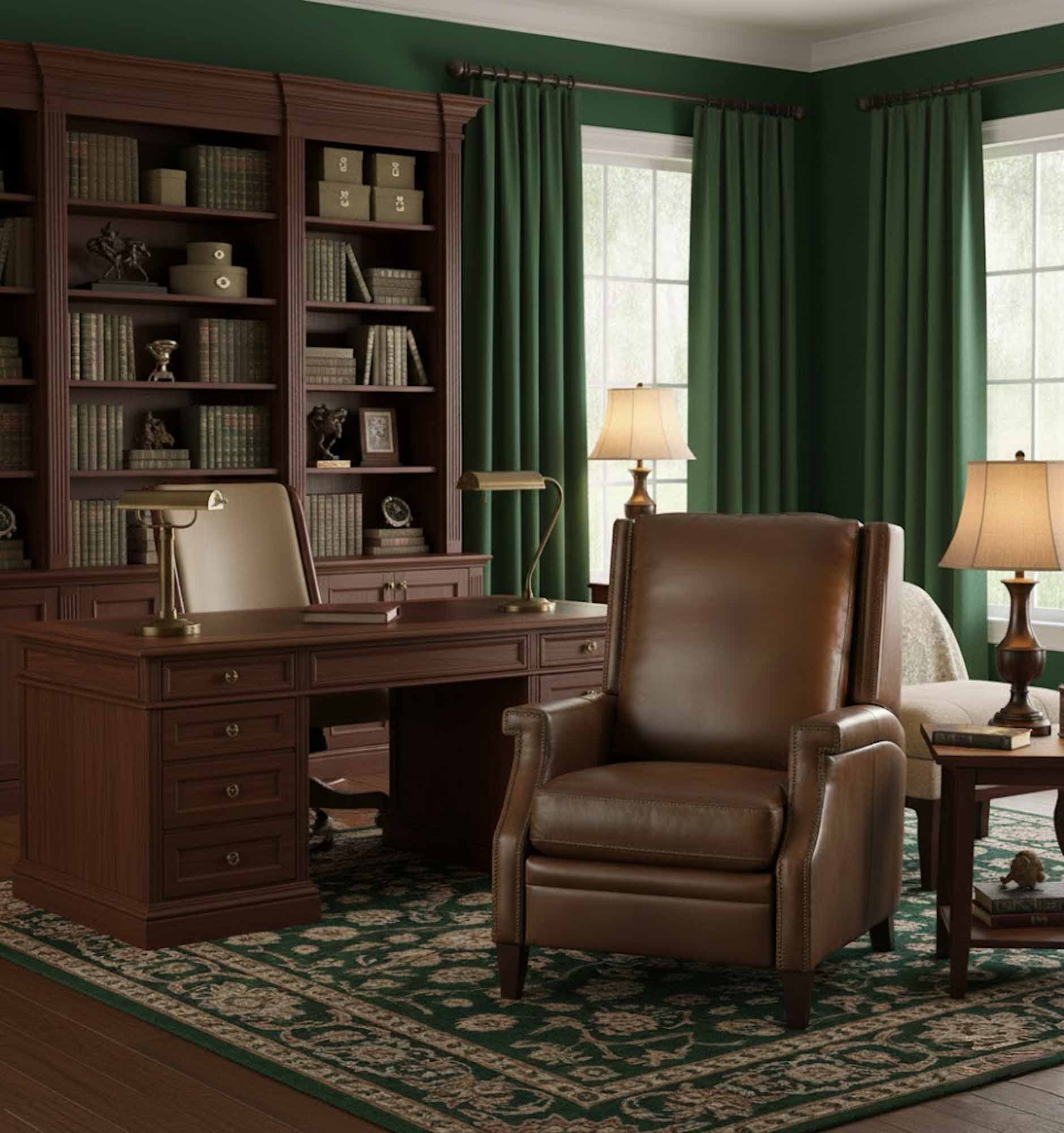 Cole Leather Recliner In Brown - Image 9