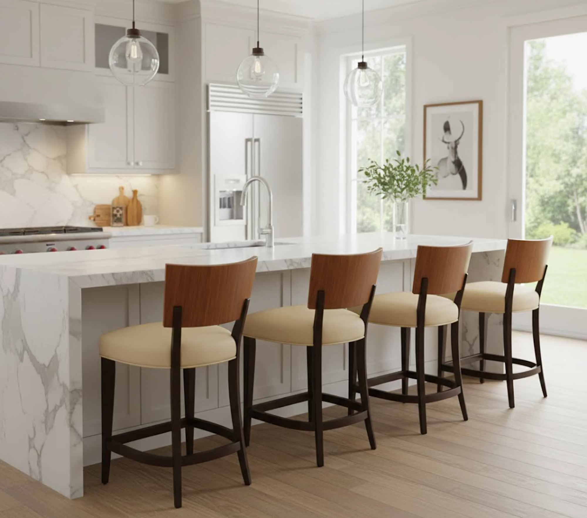 Conley Leather Bar Stool - Image 2