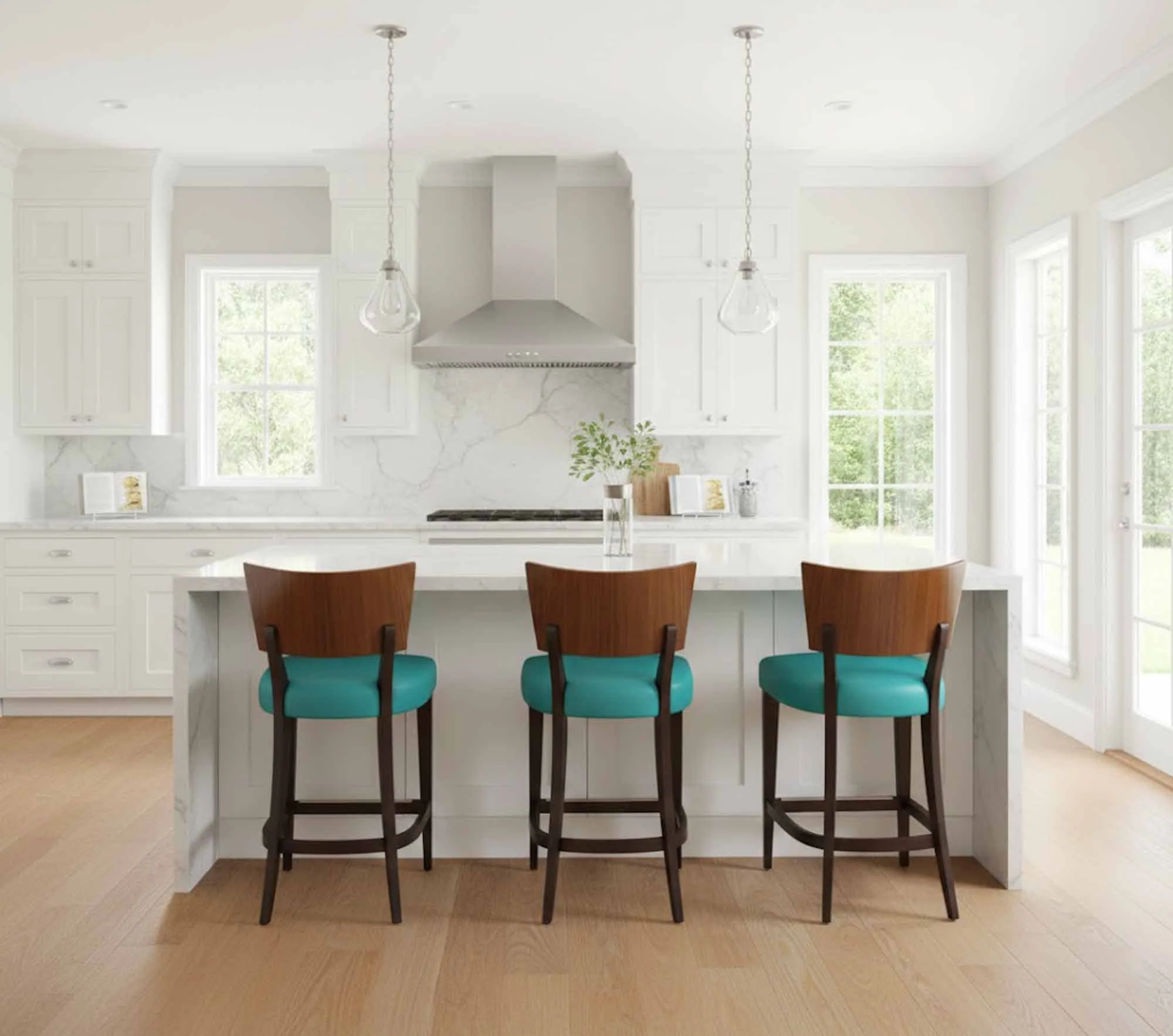 Conley Leather Bar Stool - Image 3