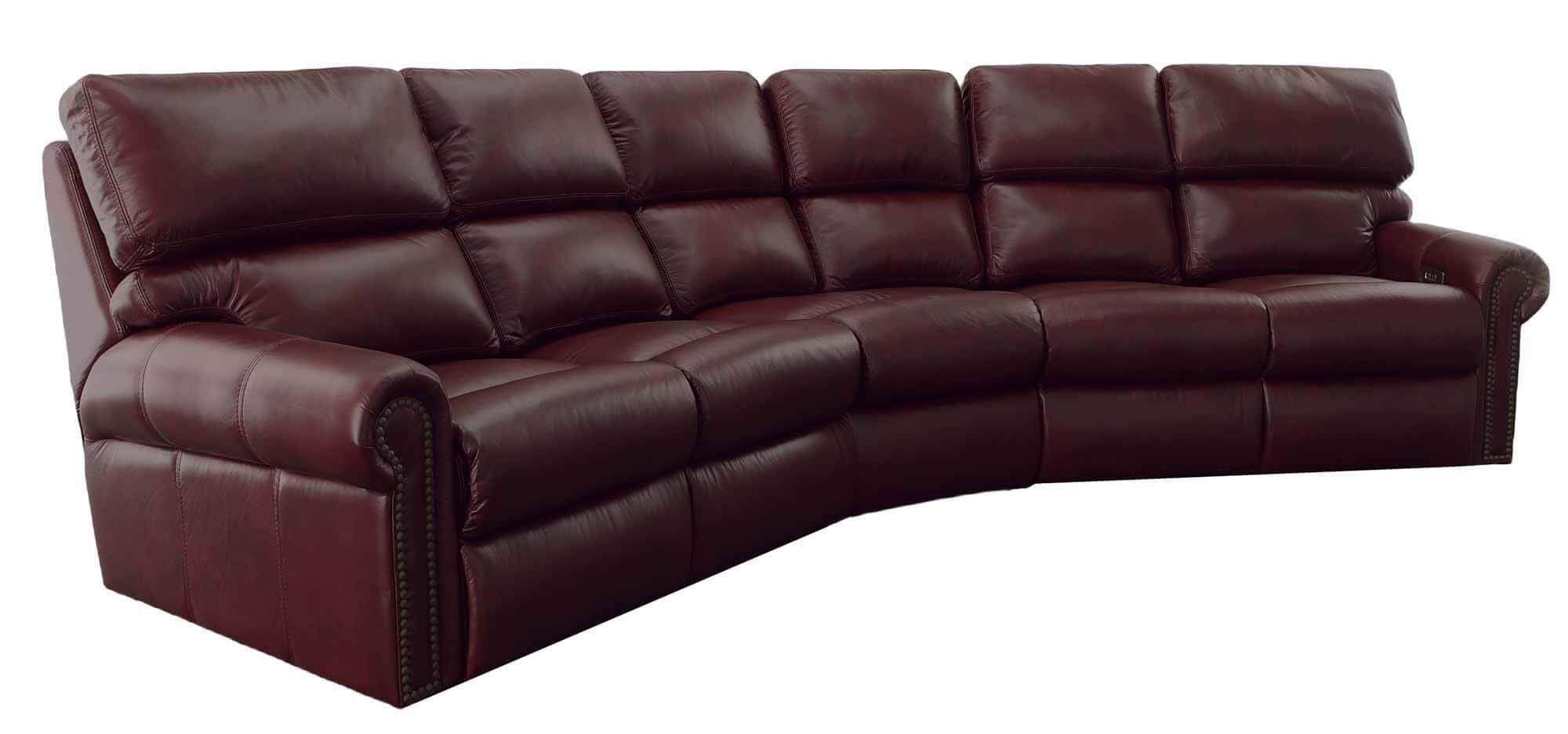 Connor Leather Reclining Sectional - Image 4