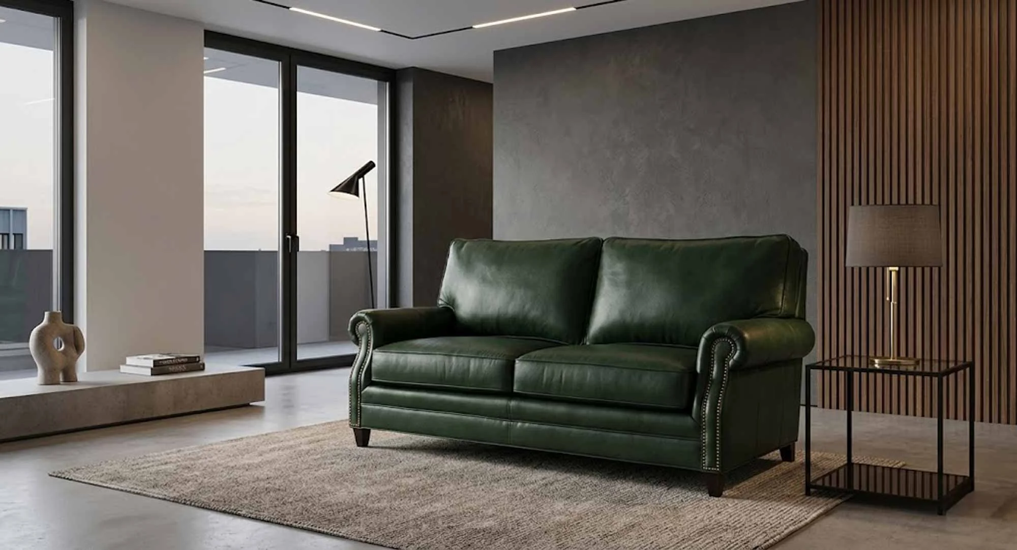 Conway Leather Loveseat - Image 2