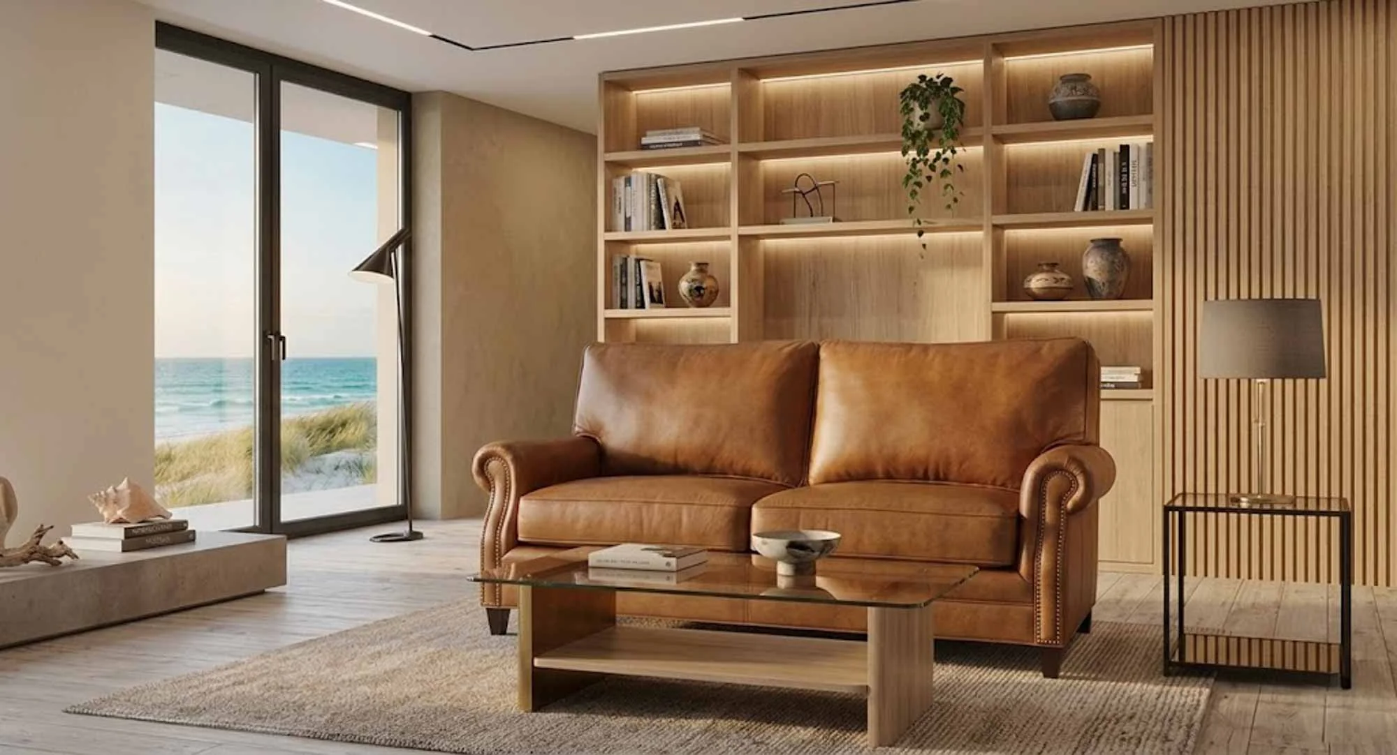 Conway Leather Loveseat - Image 3