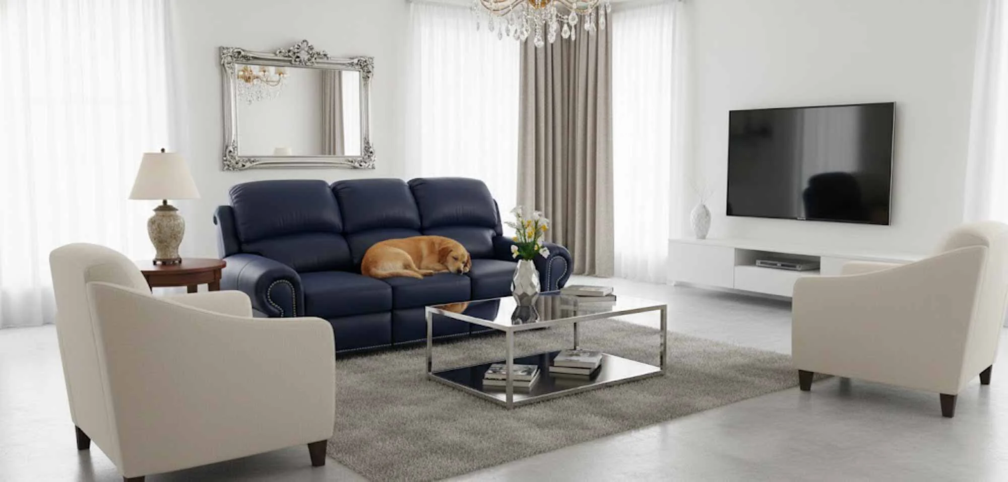 Cordova Leather Reclining Sofa - Image 3