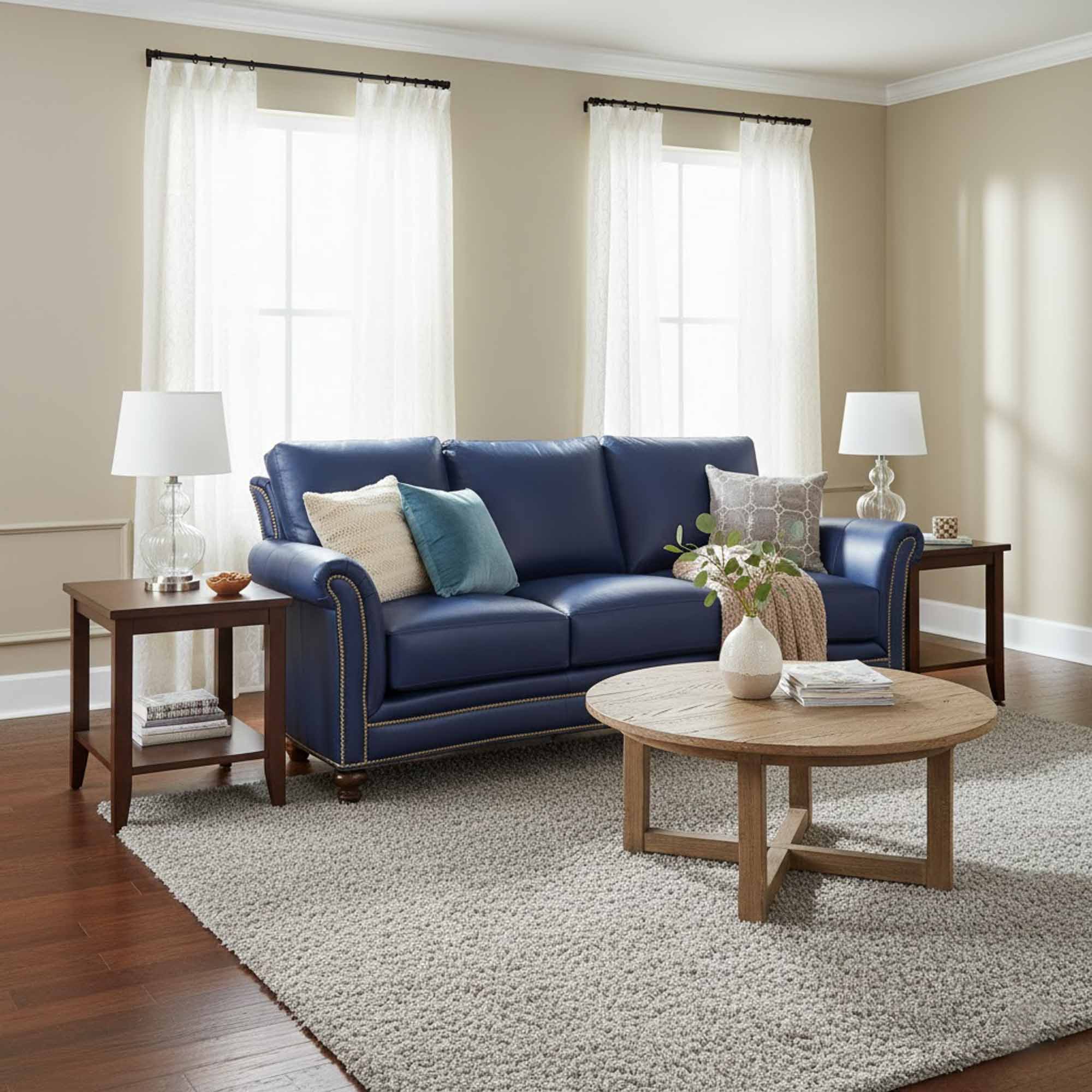 Davis Leather Sofa - Image 3
