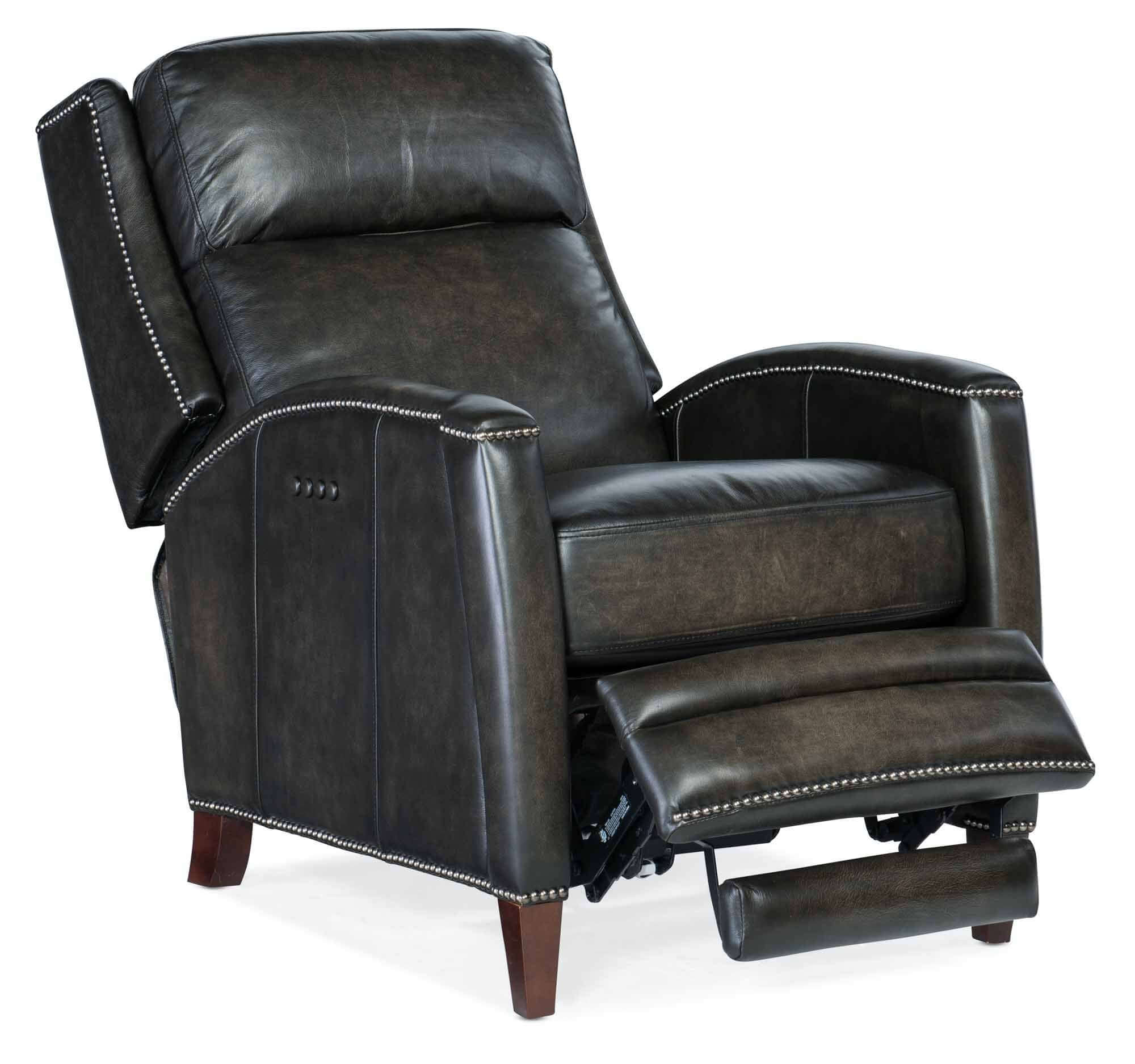 Declan Leather Power Recliner With Articulating Headrest - Image 4
