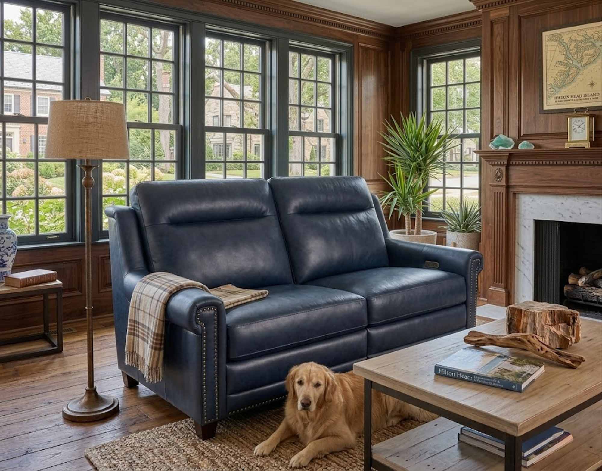 Diane Leather Power Reclining Sofa With Articulating Headrest - Image 4