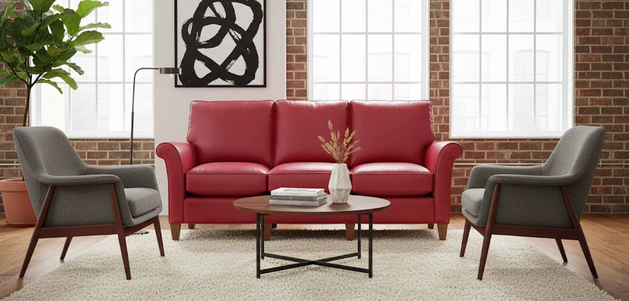 Dino Leather Loveseat - Image 4