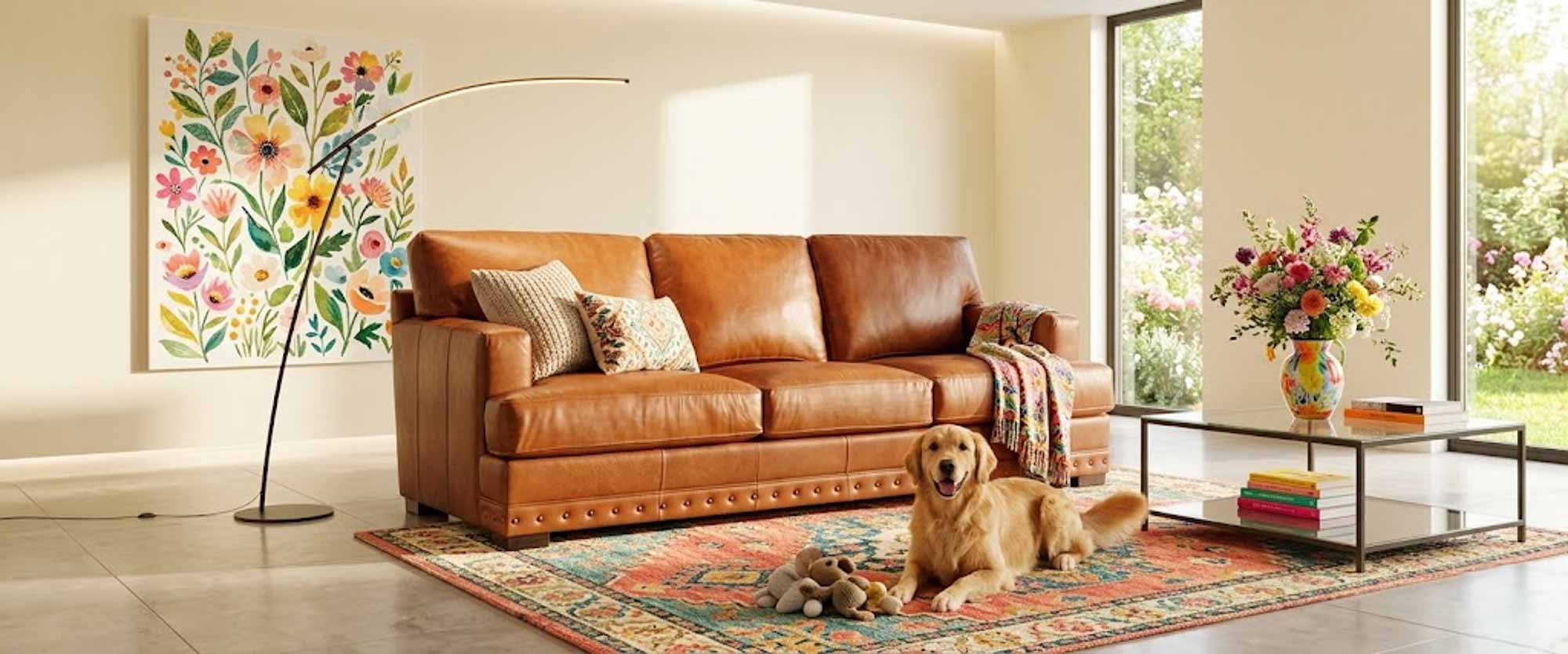 Dolce Leather Loveseat - Image 4