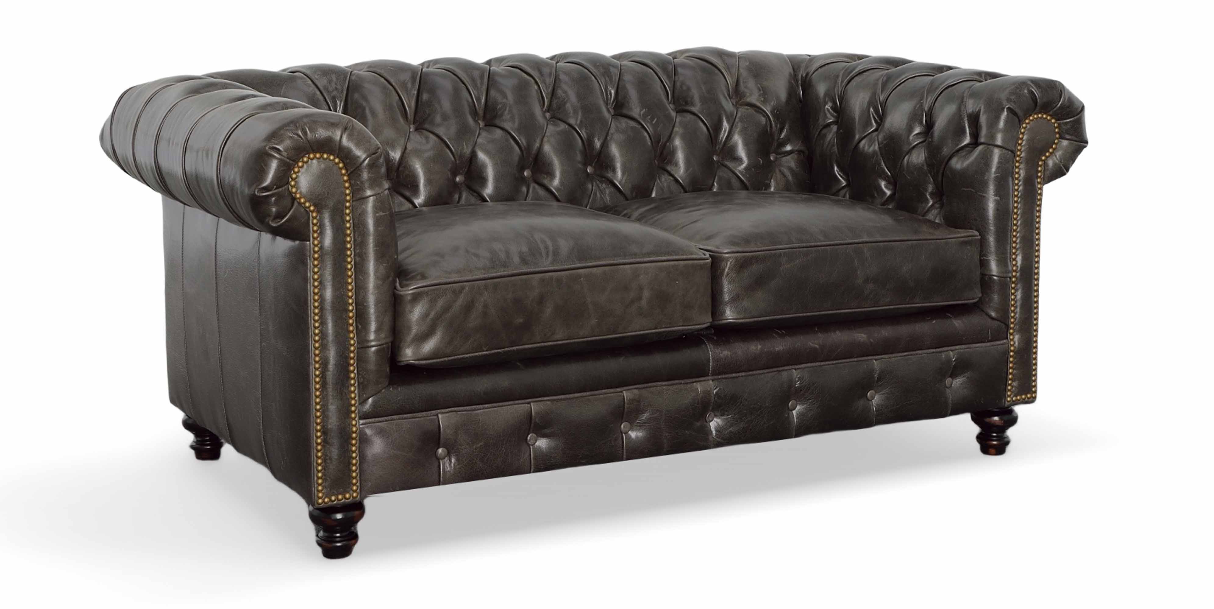 Donald Leather Loveseat