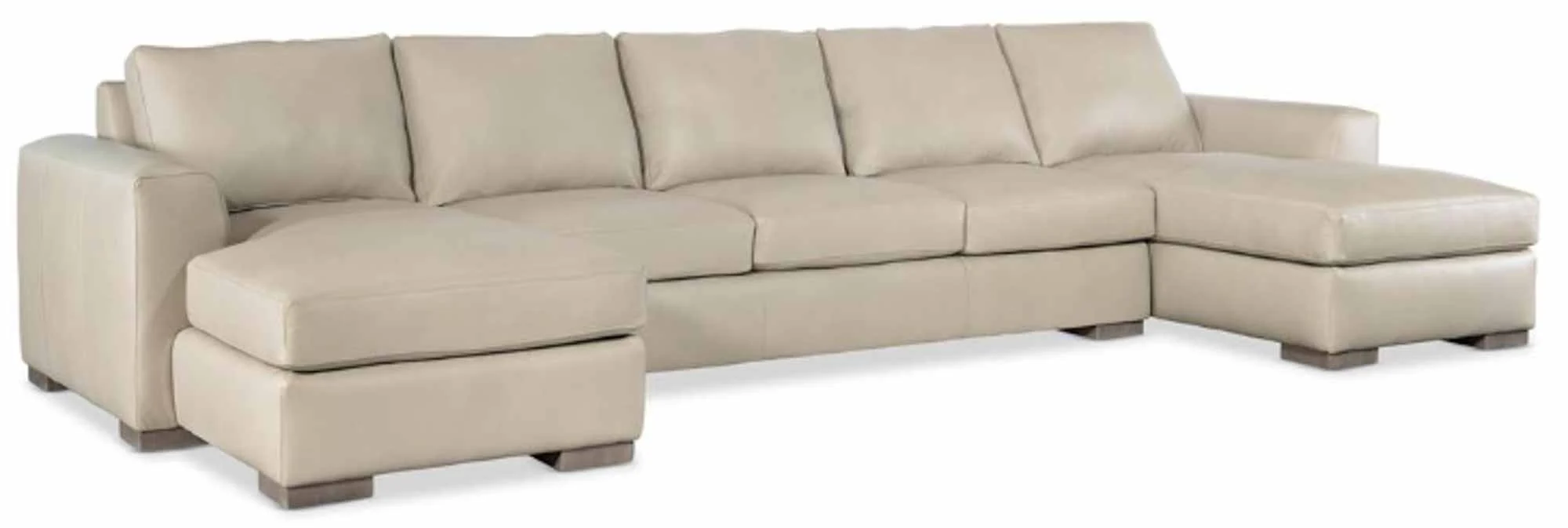 Donovan Leather Sofa With Chaise