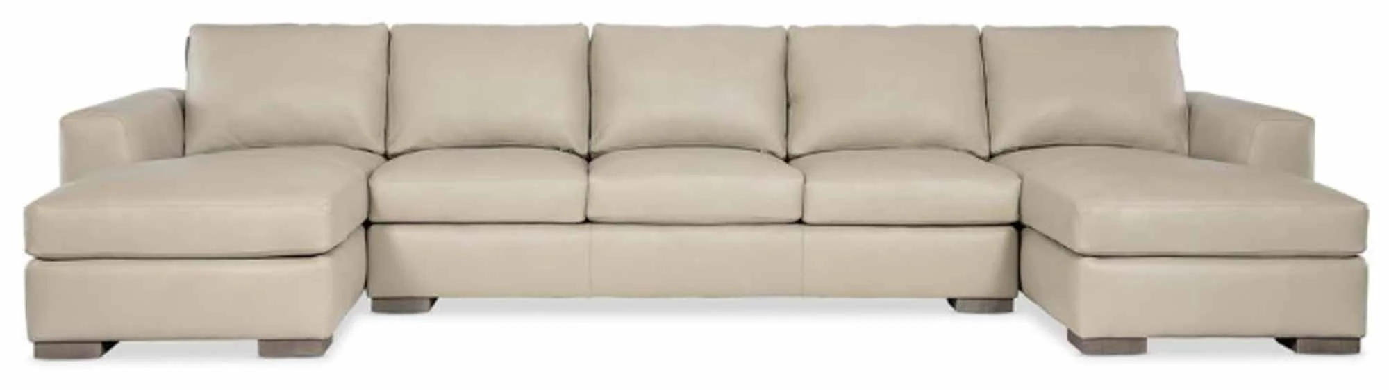 Donovan Leather Sofa With Chaise - Image 2