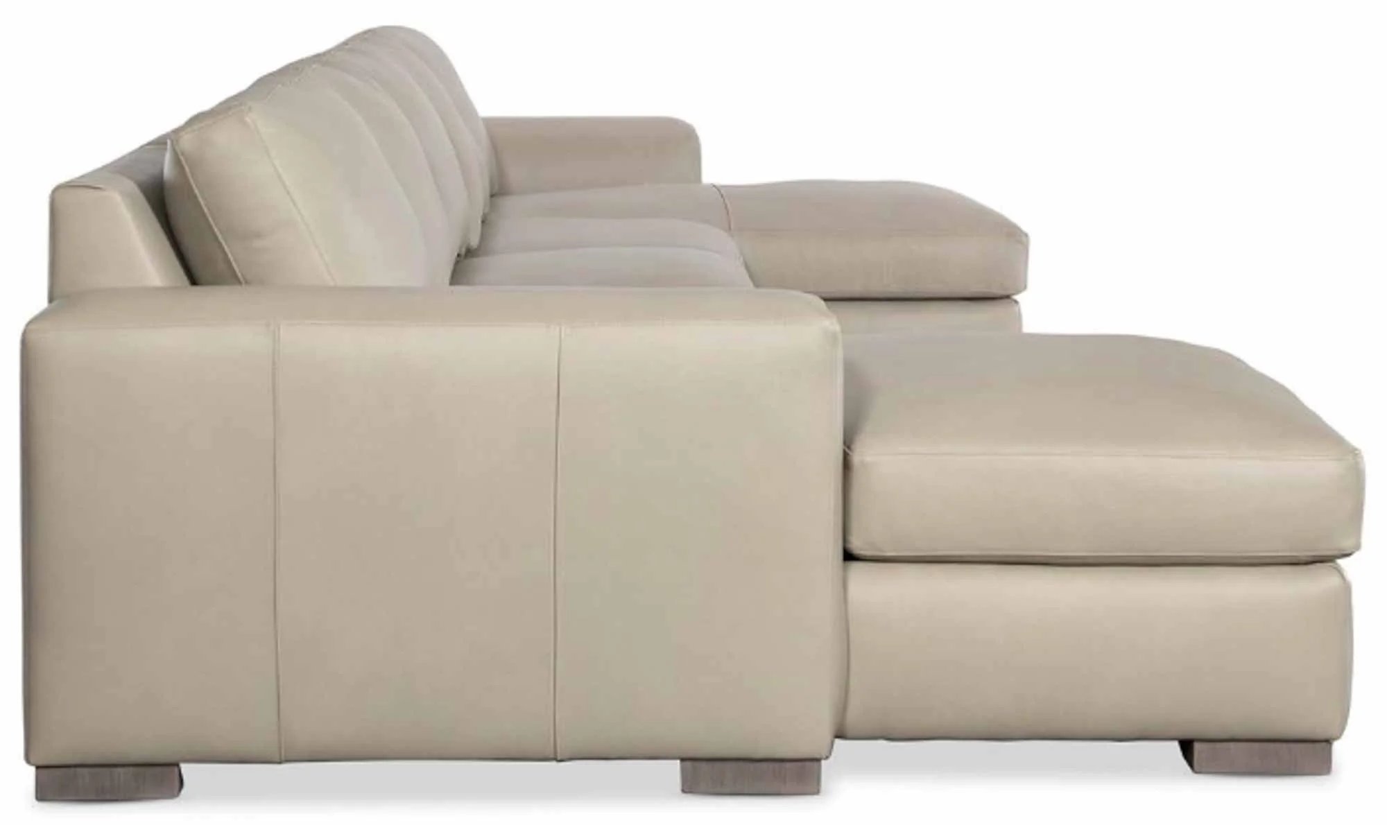 Donovan Leather Sofa With Chaise - Image 3