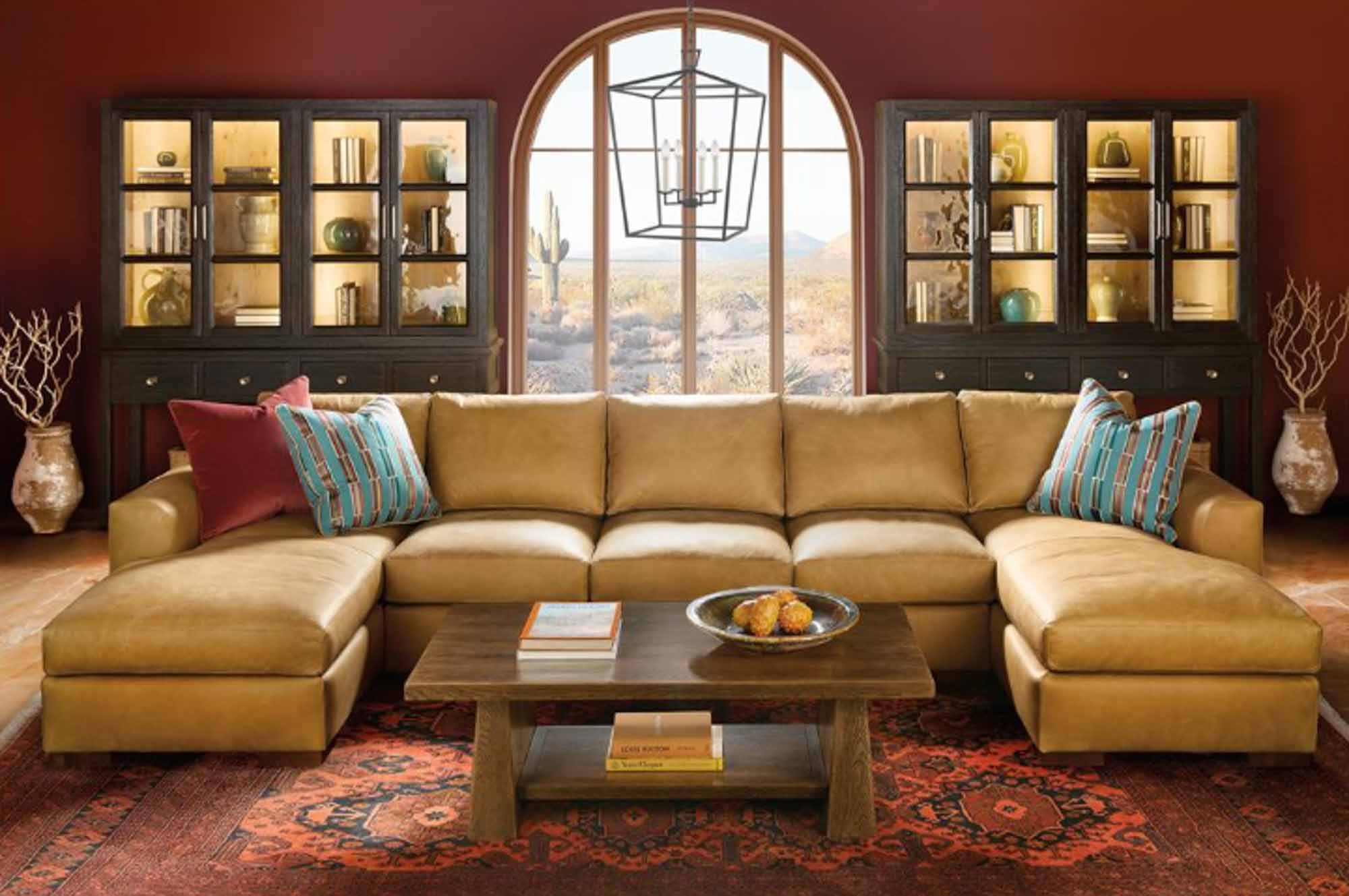 Donovan Leather Sofa With Chaise - Image 8