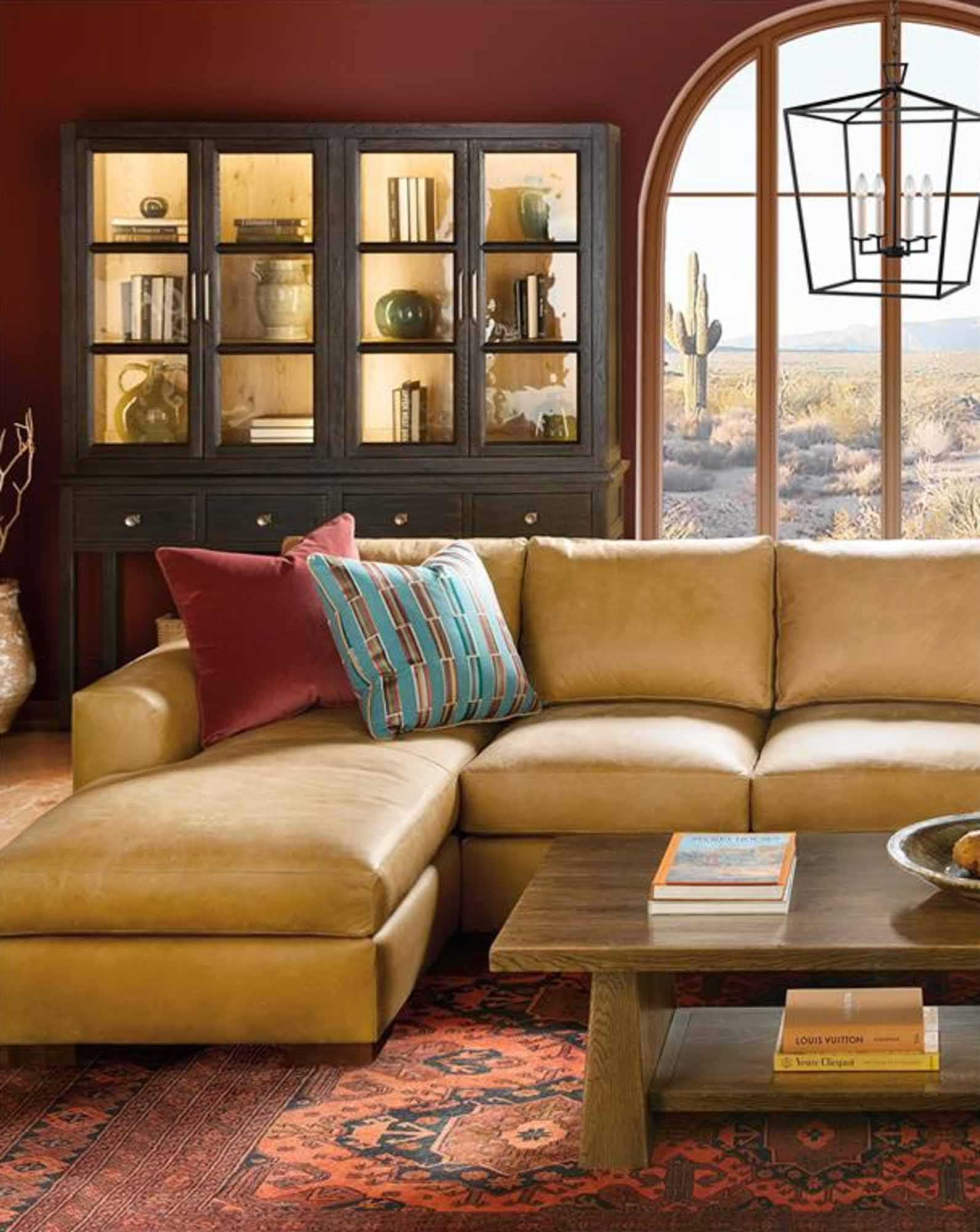 Donovan Leather Sofa With Chaise - Image 9