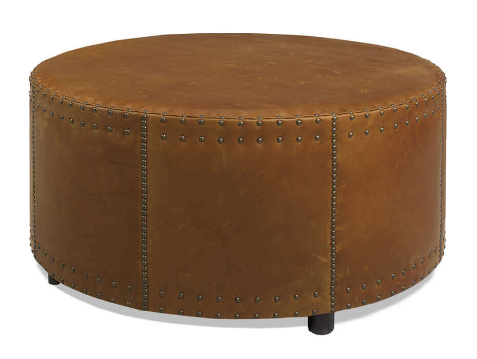 Drum Leather Ottoman