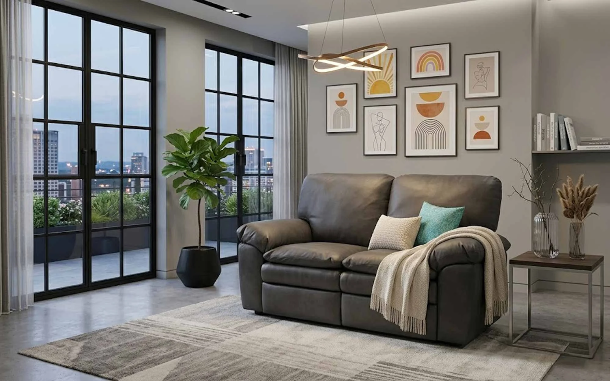 El Dorado Leather Reclining Loveseat - Image 2
