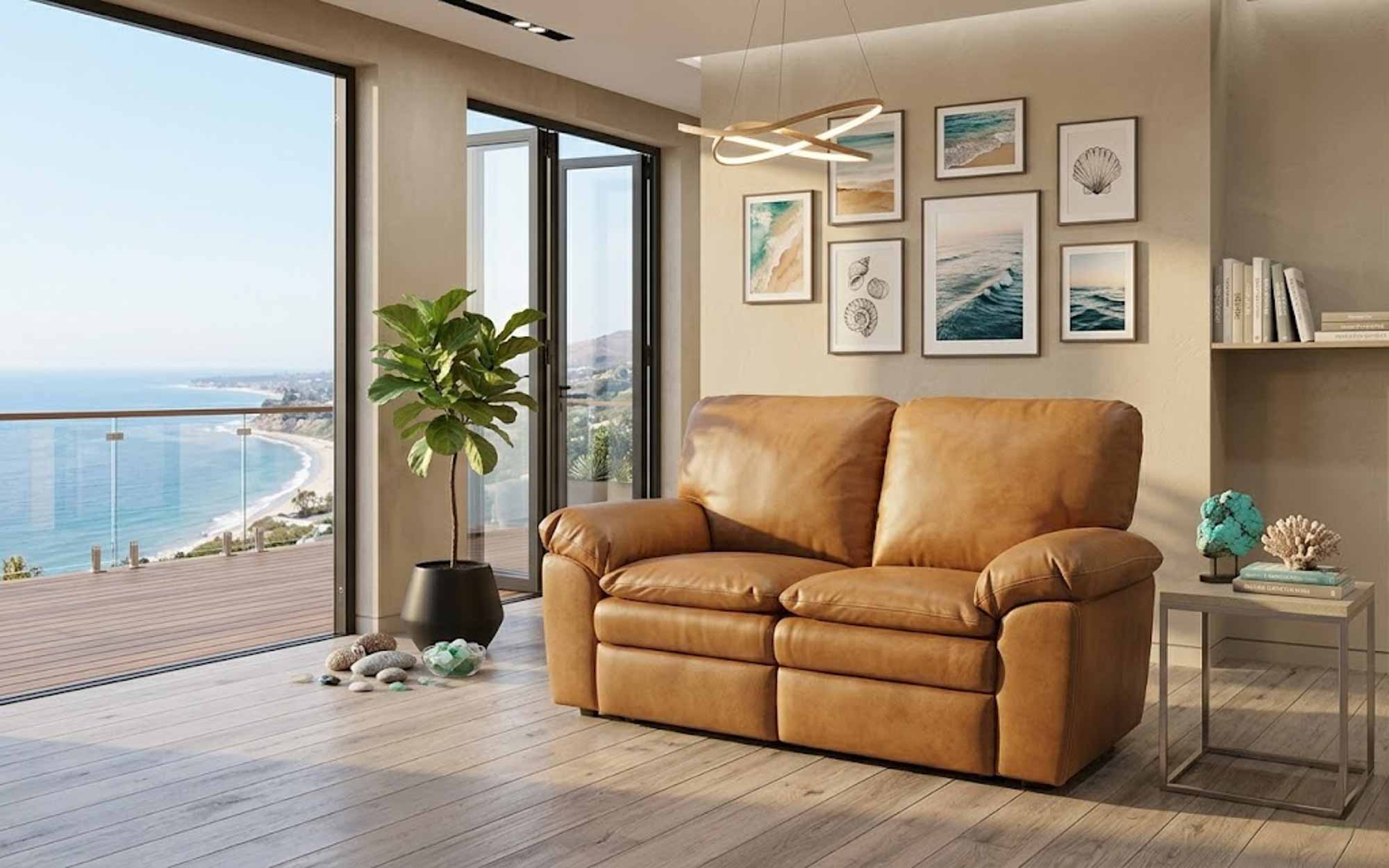 El Dorado Leather Reclining Loveseat - Image 3