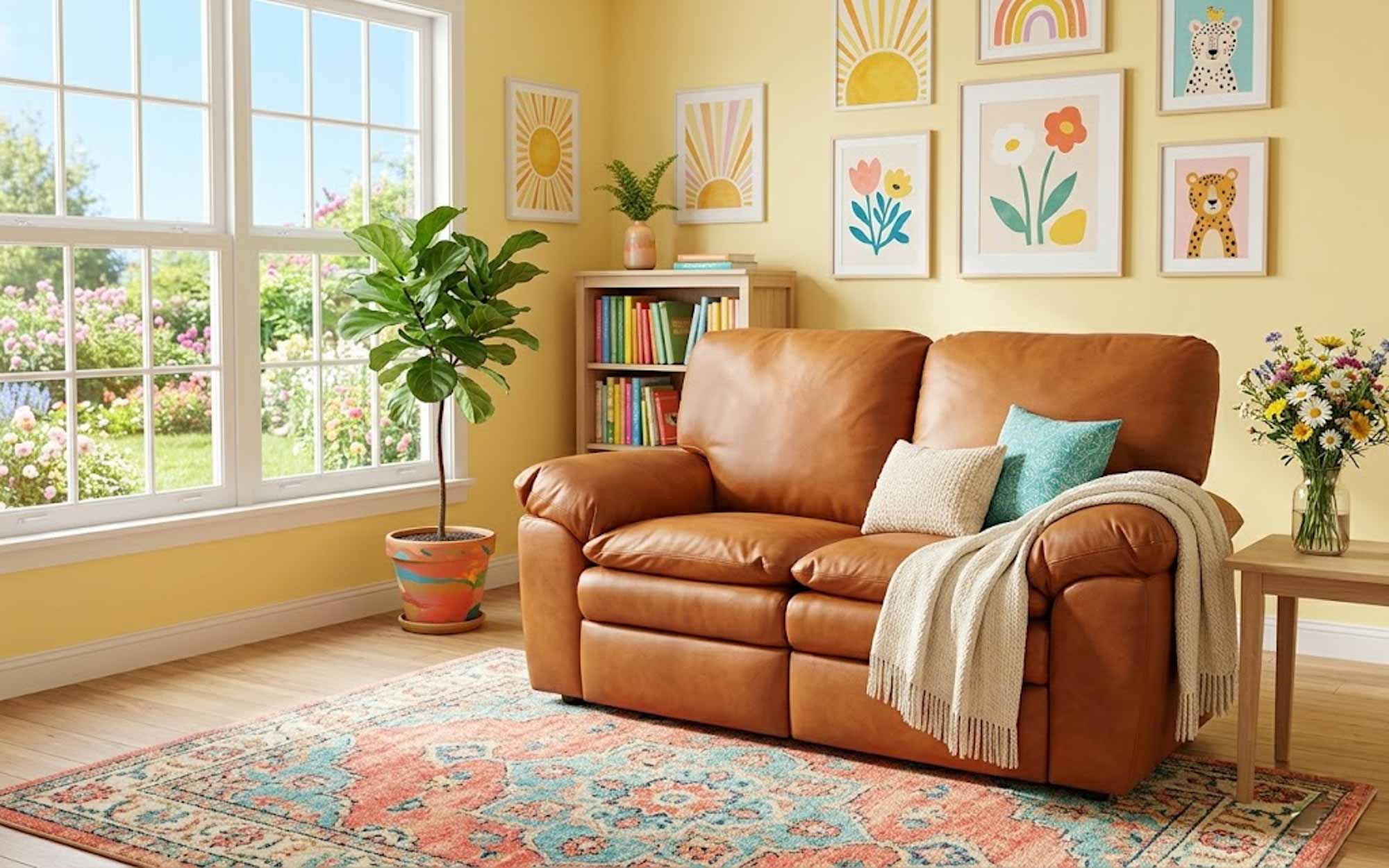 El Dorado Leather Reclining Loveseat - Image 4