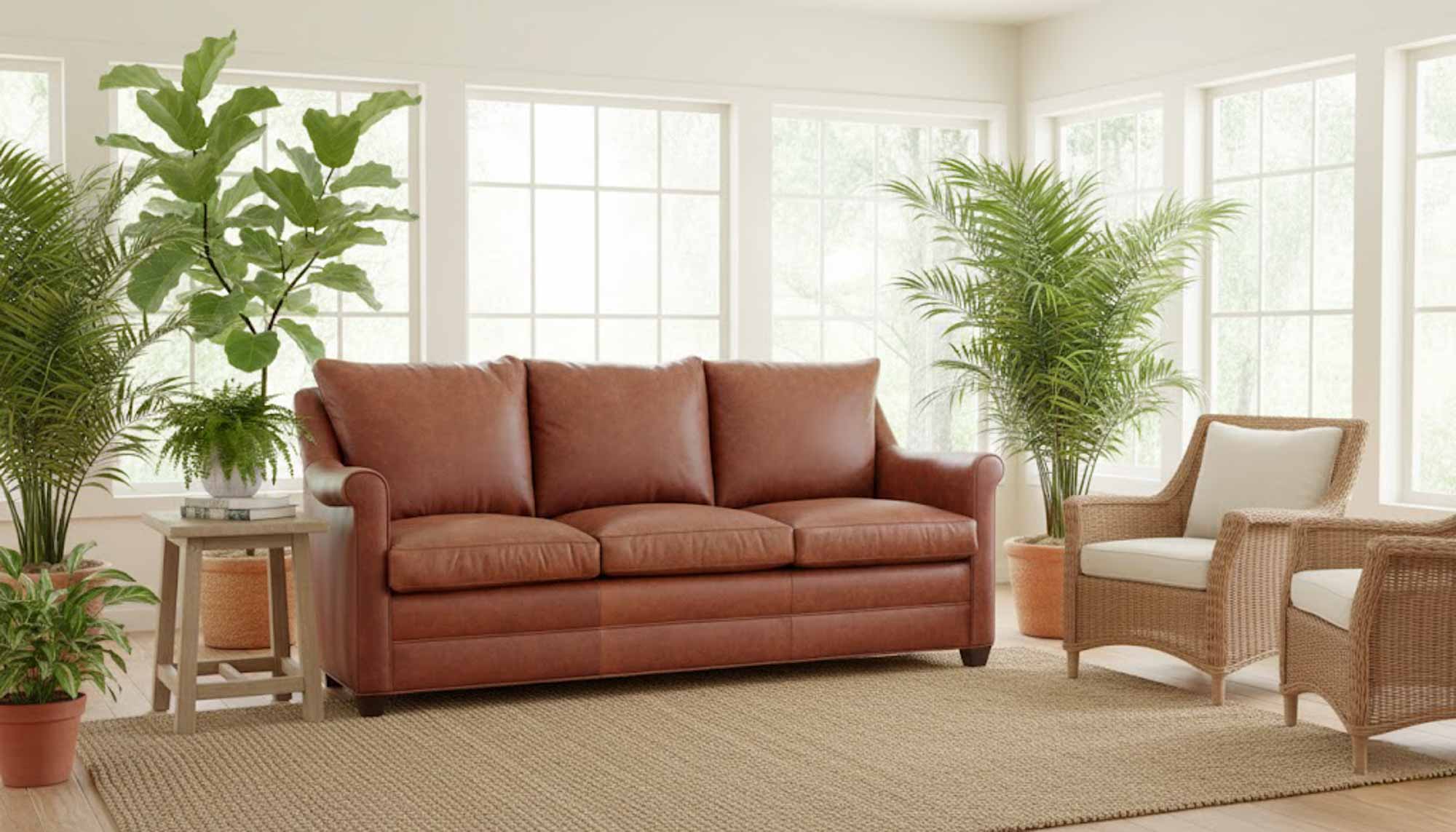 Ella Leather Sofa - Image 6