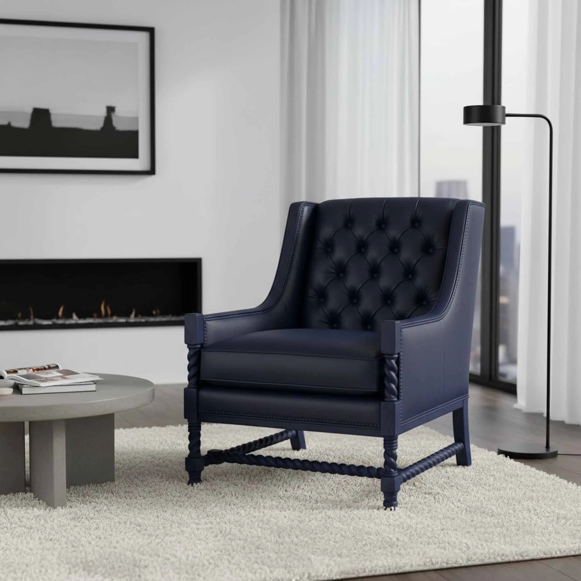 Emilio Leather Chair - Image 3