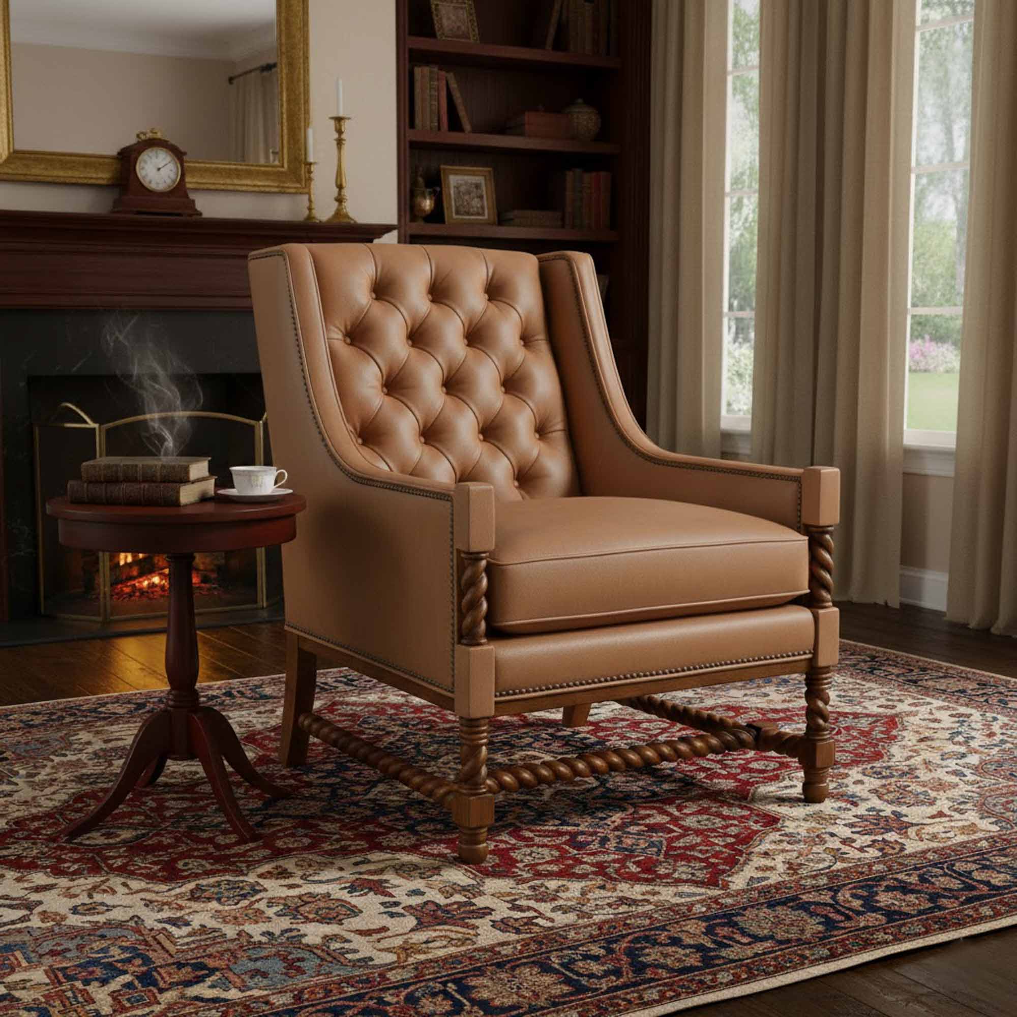 Emilio Leather Chair - Image 4