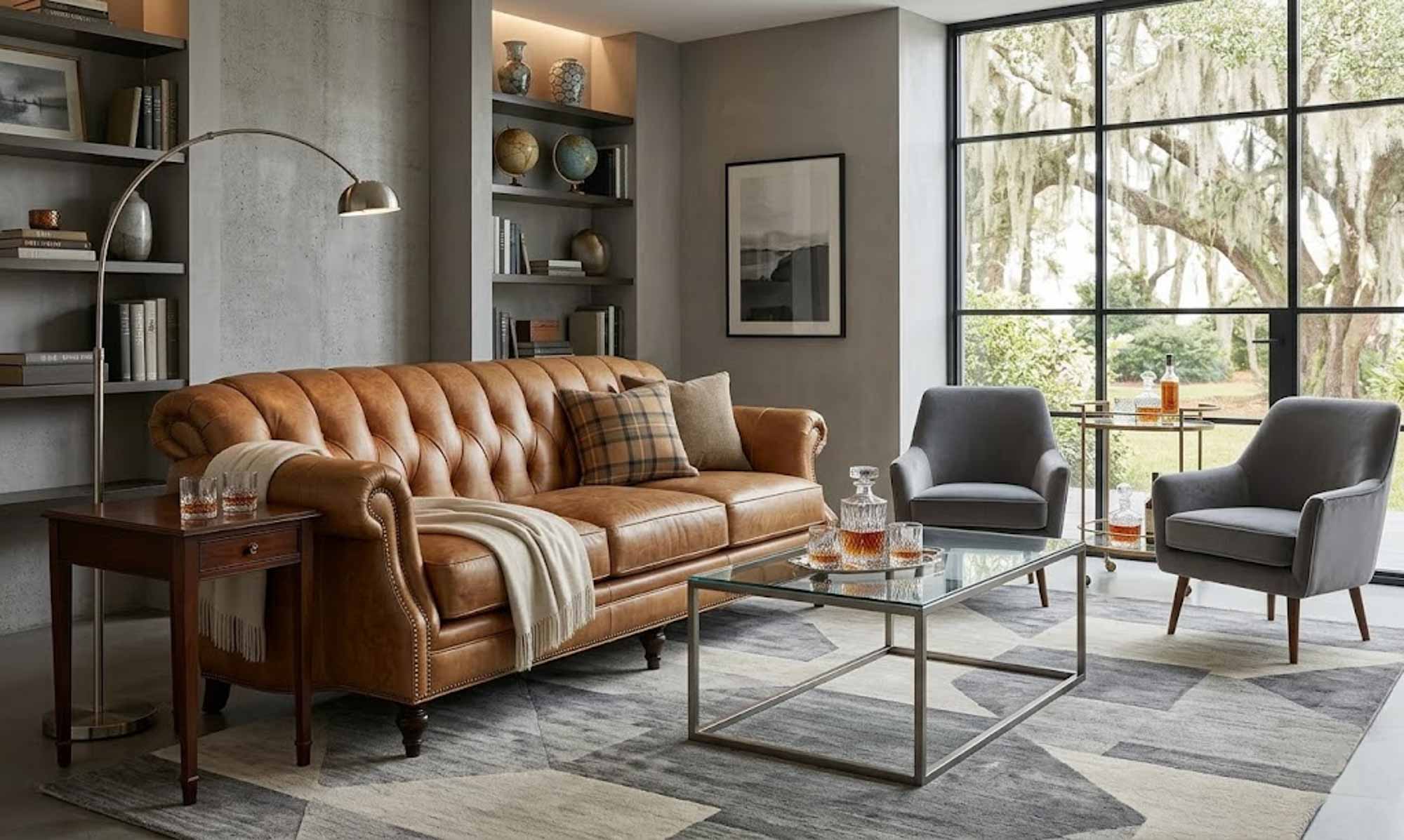 Emma Leather Sofa - Image 4