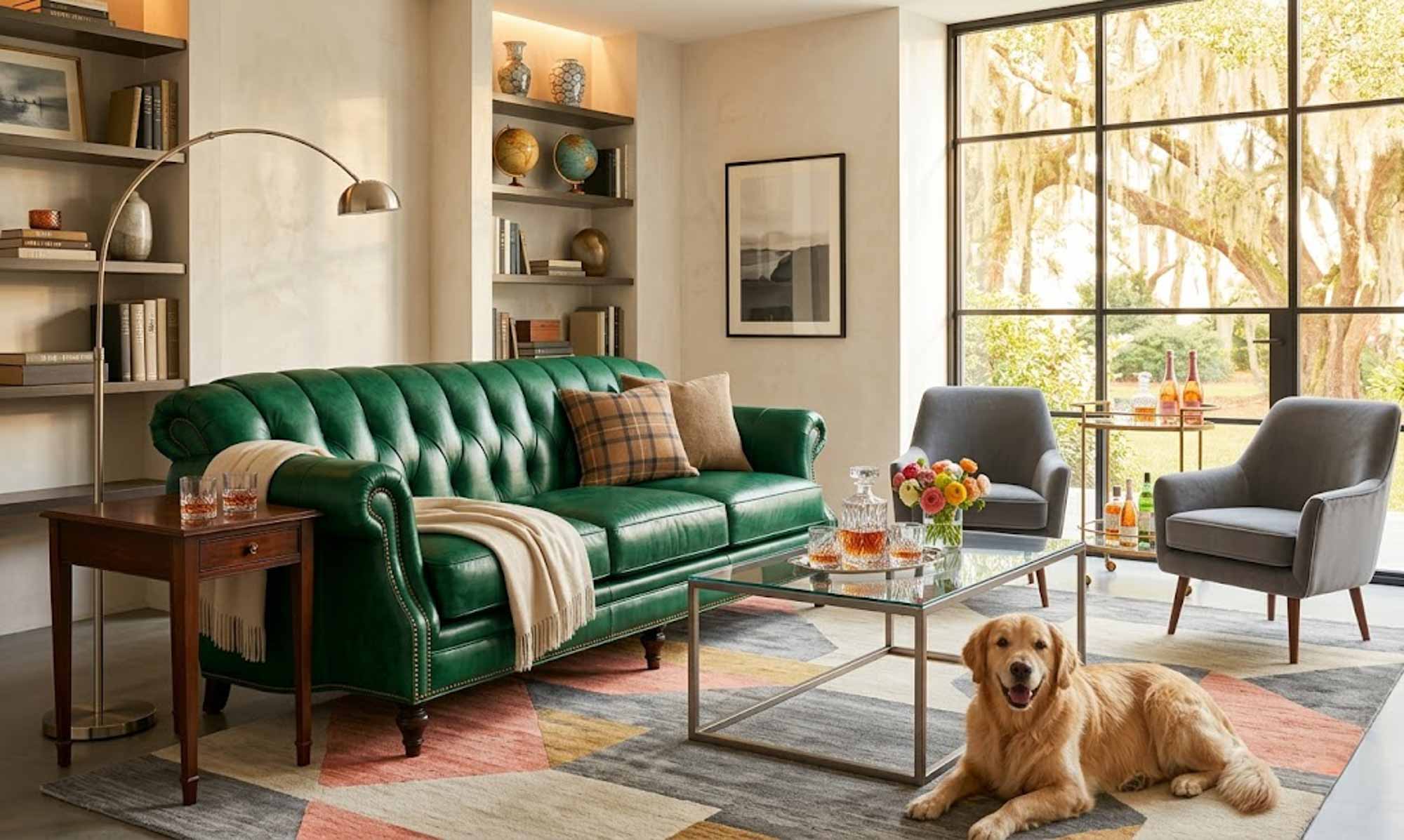 Emma Leather Sofa - Image 5