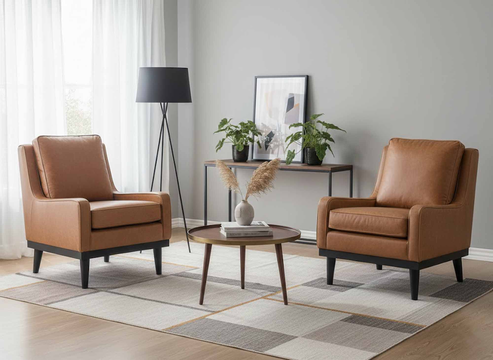Eriksen Leather Accent Chair - Image 3