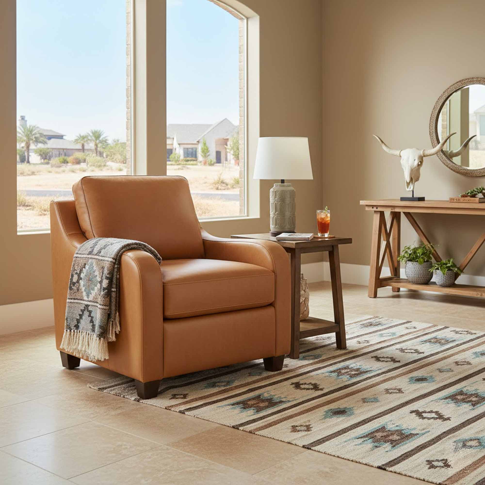 Ethan Leather Power Recliner With Articulating Headrest - Image 2
