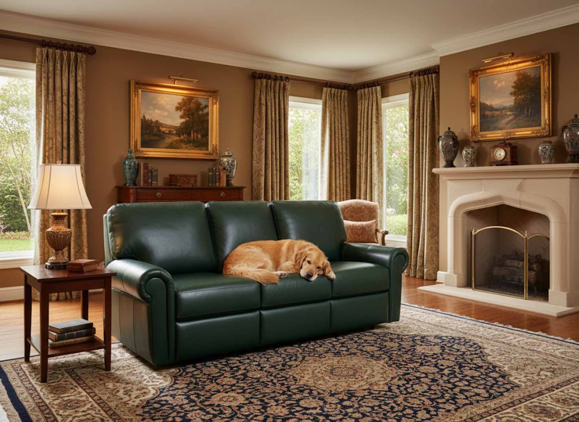 Fairbanks Leather Full Size Sofa Sleeper - Image 3