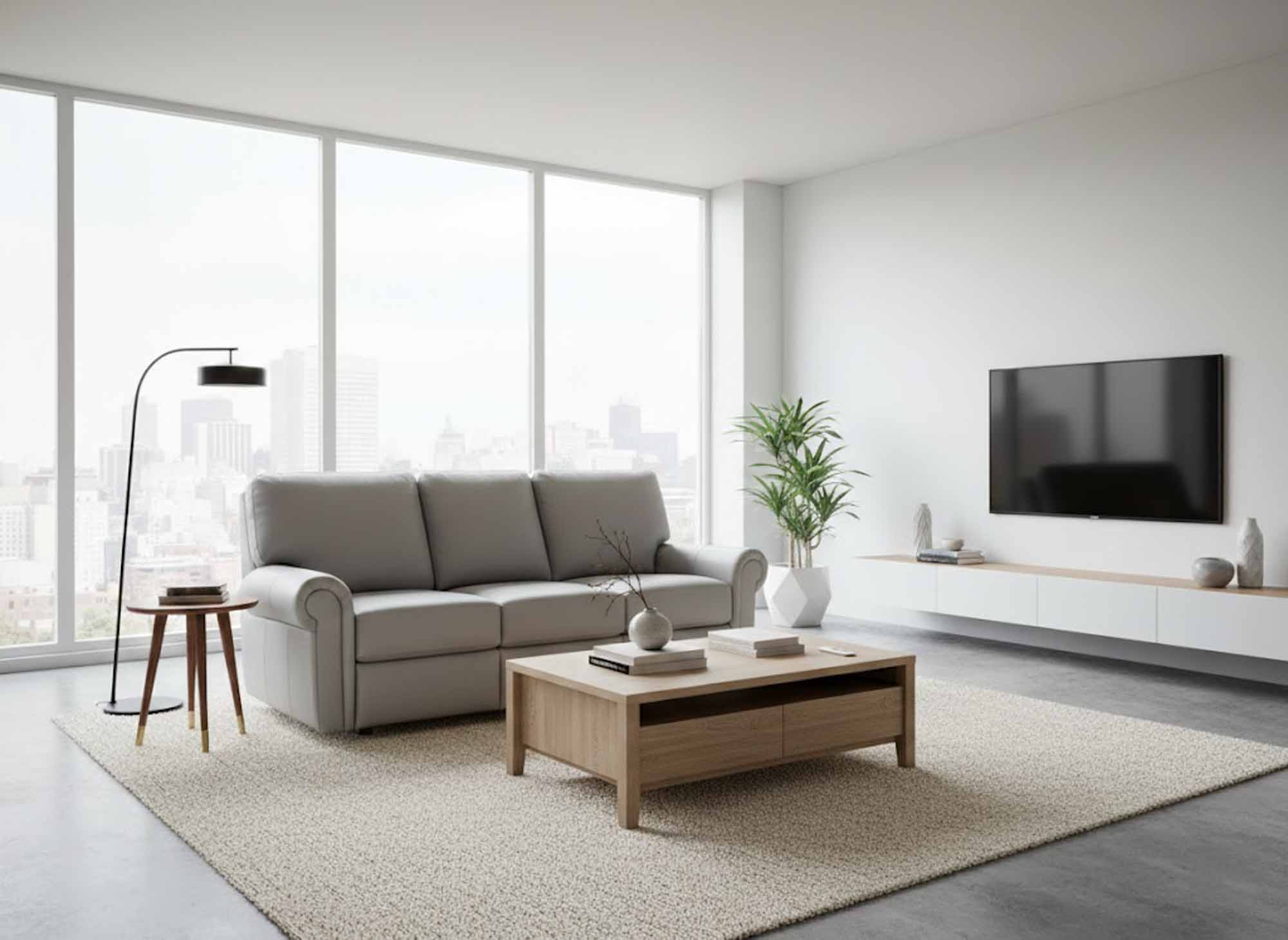 Fairbanks Leather Full Size Sofa Sleeper - Image 4