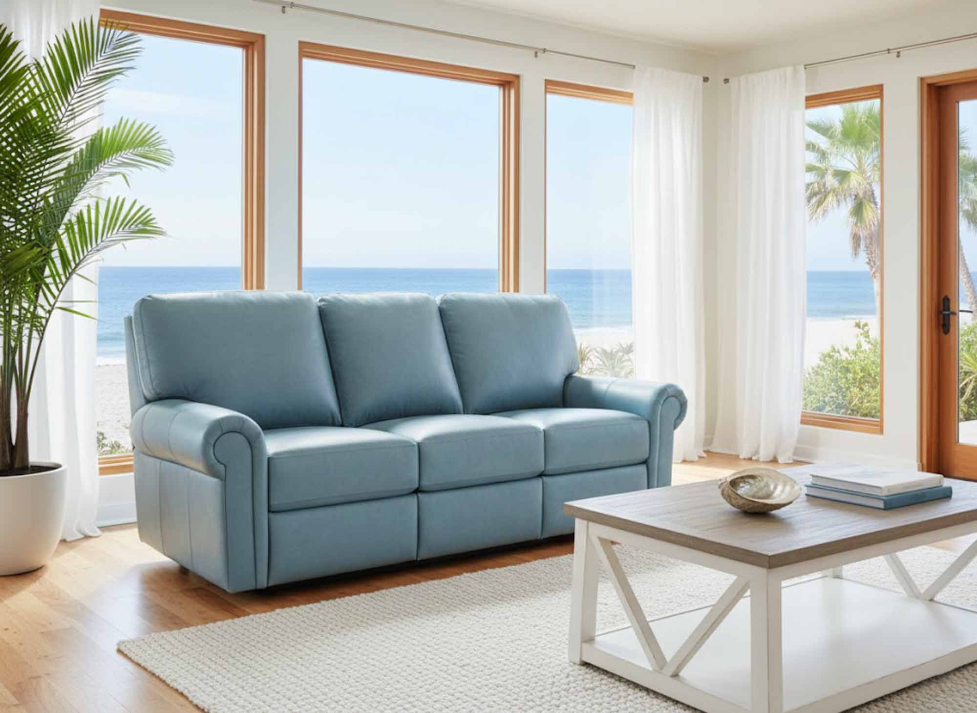 Fairbanks Leather Reclining Loveseat - Image 5
