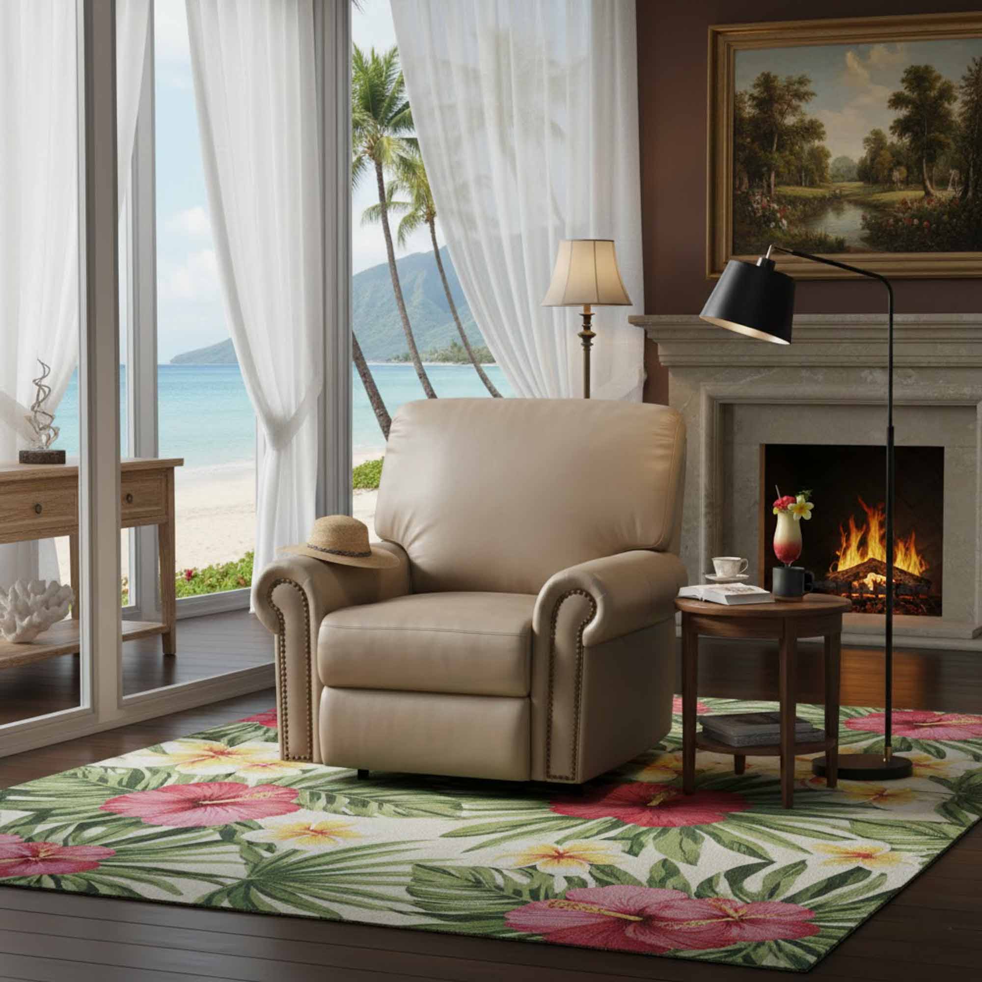 Fairmont Leather Swivel Glider Recliner - Image 8