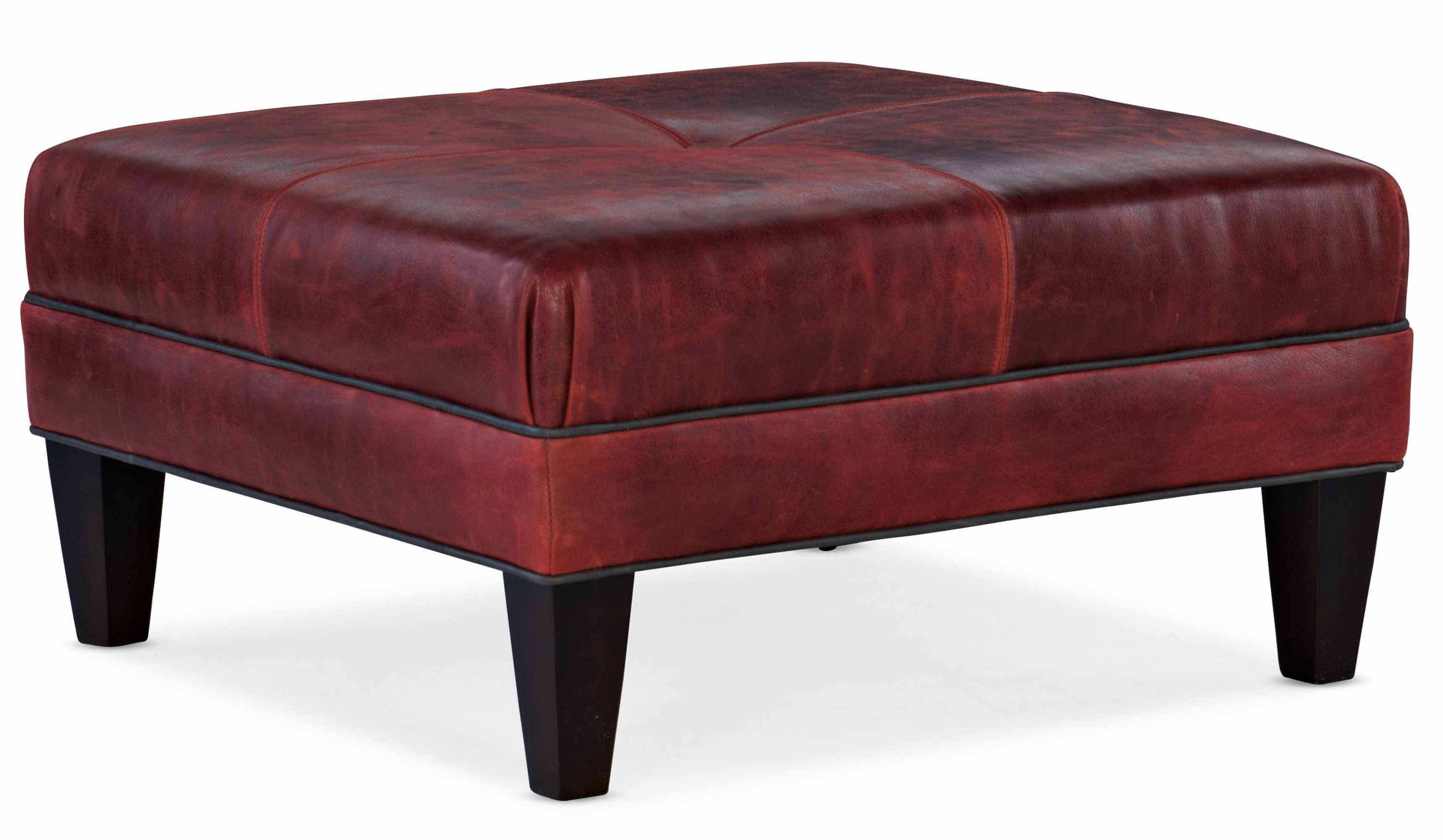 Fancy Leather Cocktail Ottoman - Image 3