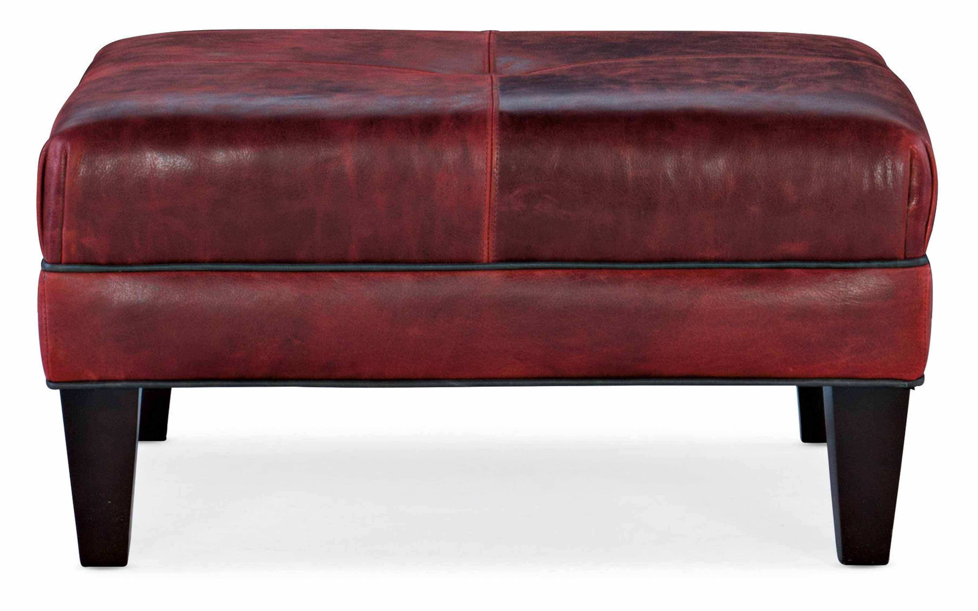 Fancy Leather Cocktail Ottoman - Image 4