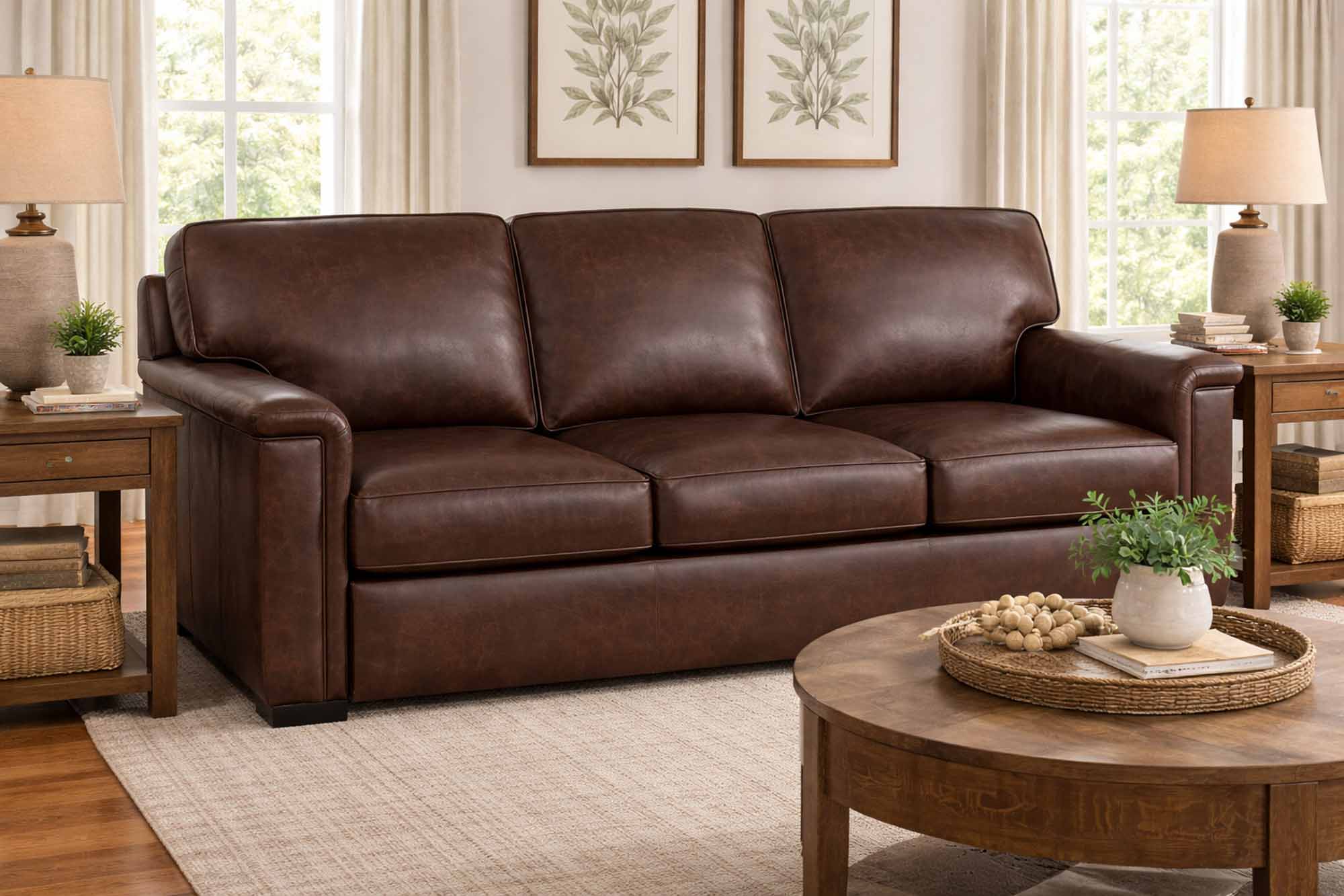 Craig Leather Sofa - Image 5
