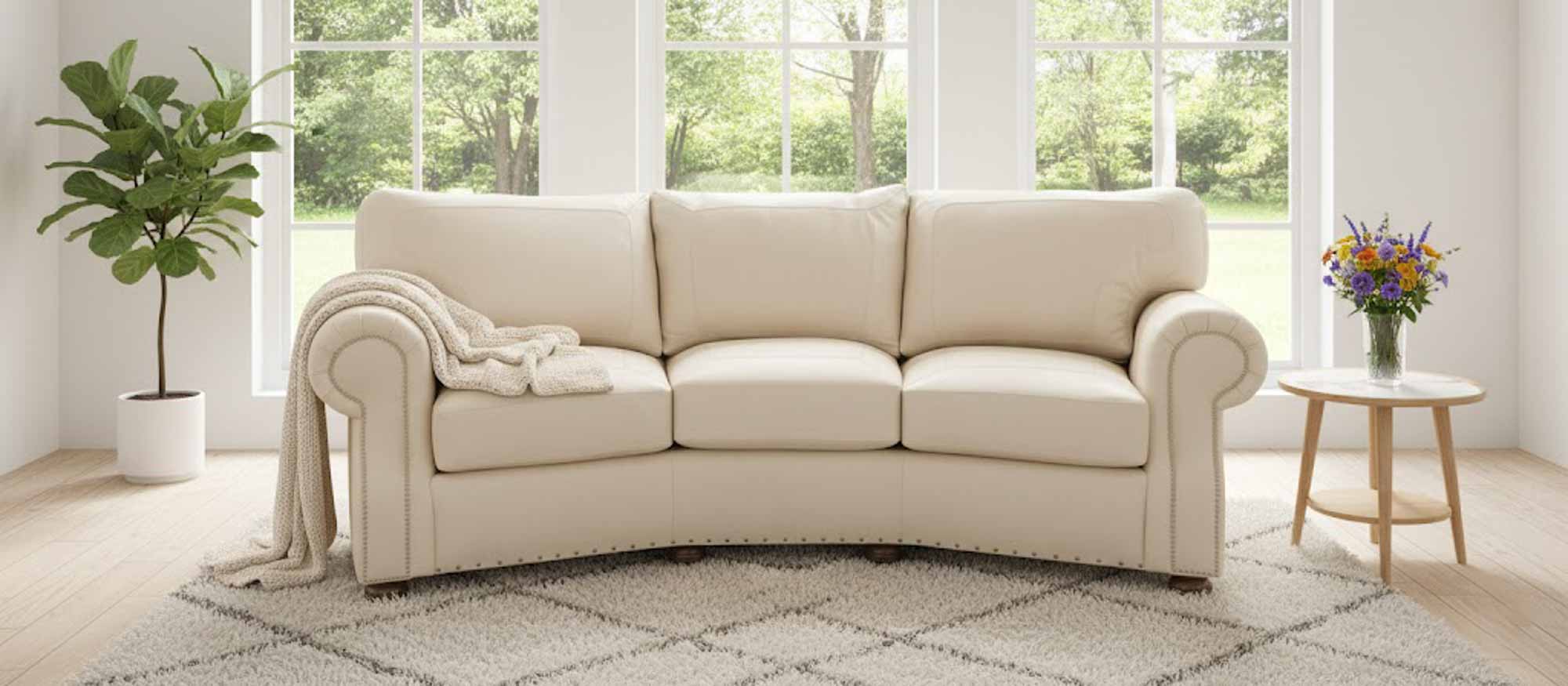 Foster Leather Conversation Sofa - Image 4