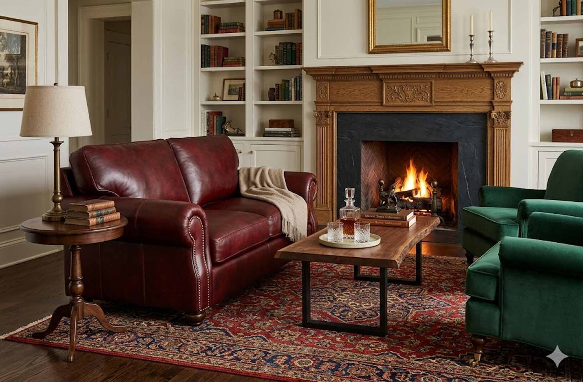 Foster Leather Loveseat - Image 2