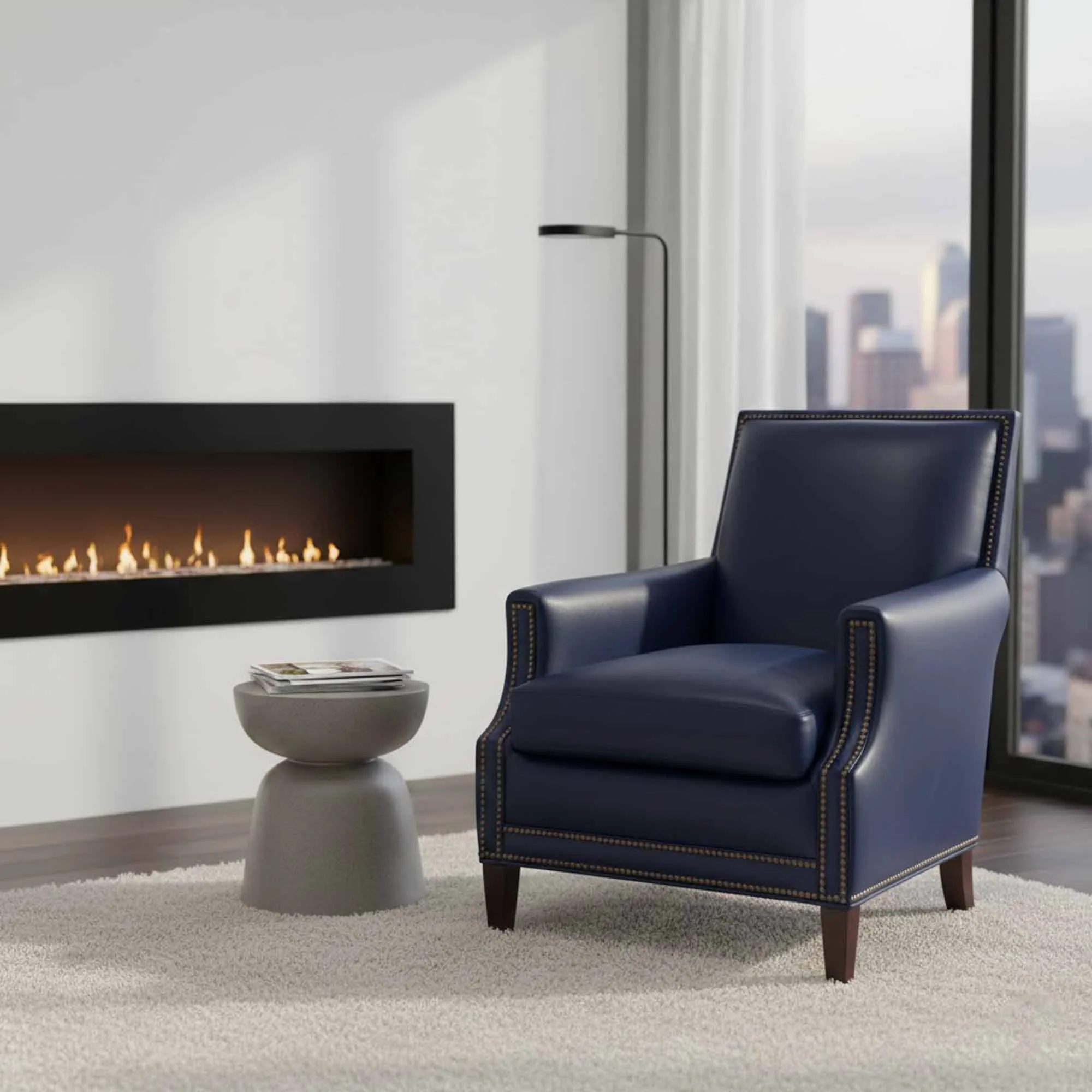 Frances Leather Chair - Image 6