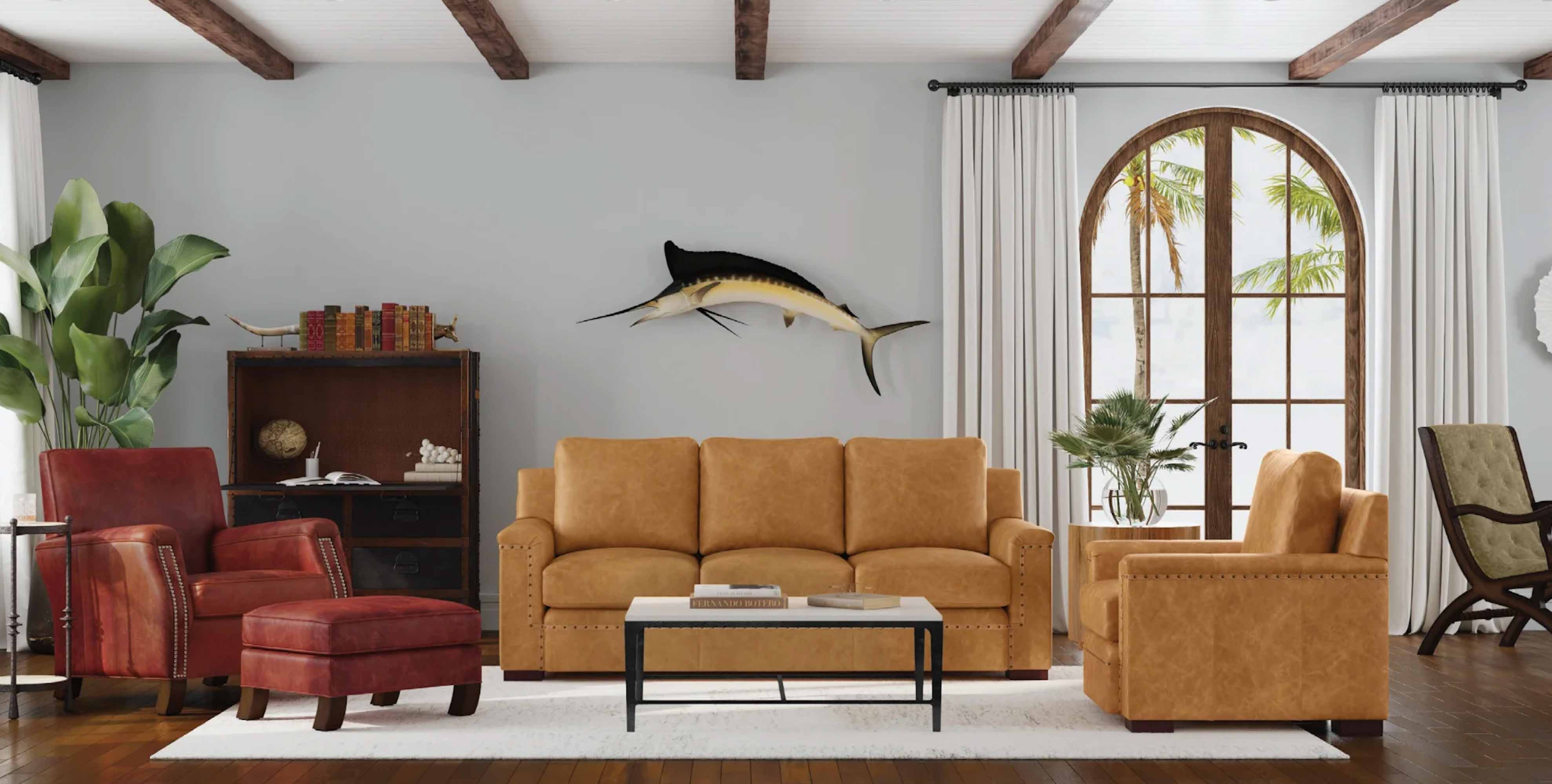 Franklin Leather Loveseat - Image 3