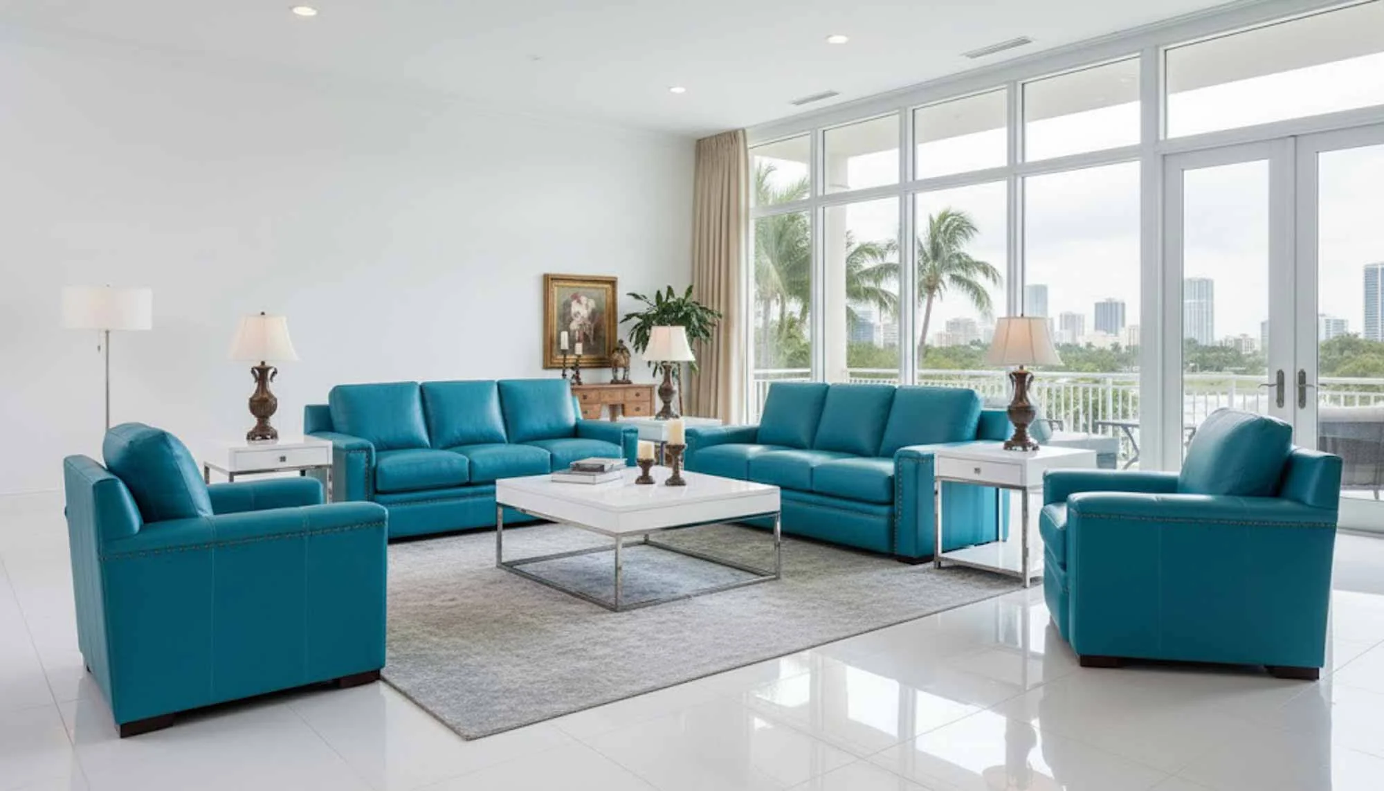 Franklin Leather Sofa - Image 5