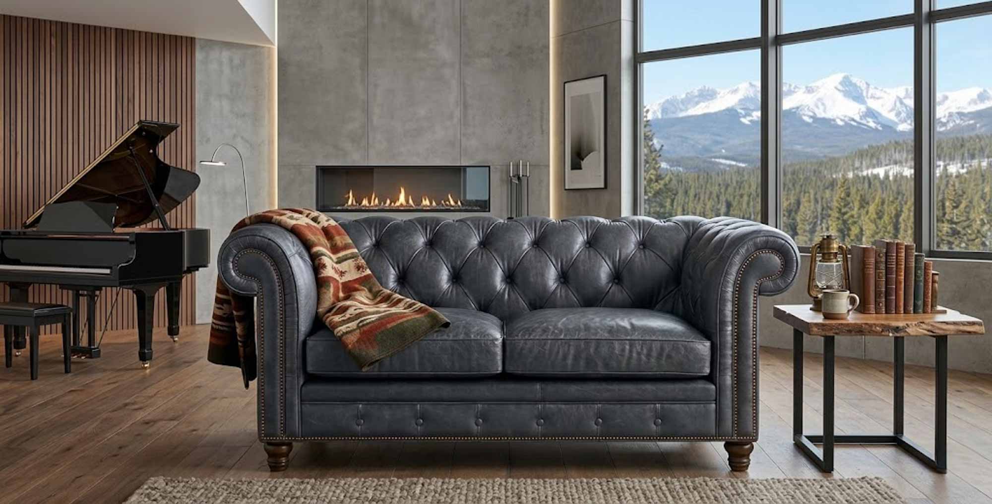 Fredrick Leather Loveseat - Image 5