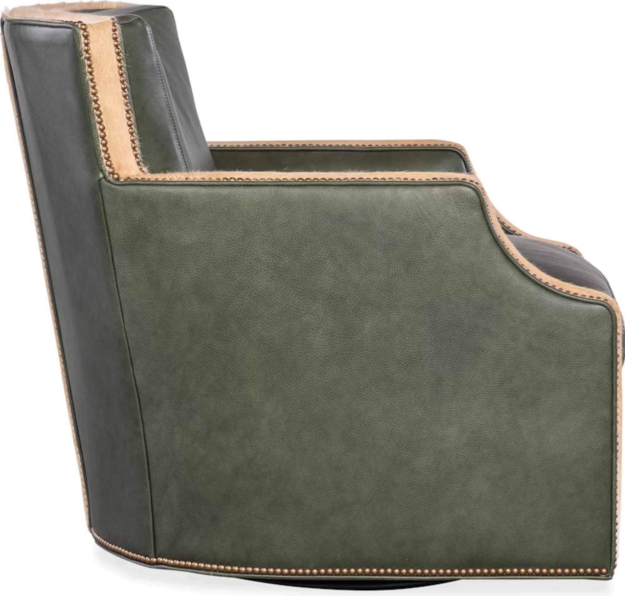Fredricksen Leather Swivel Chair - Image 3