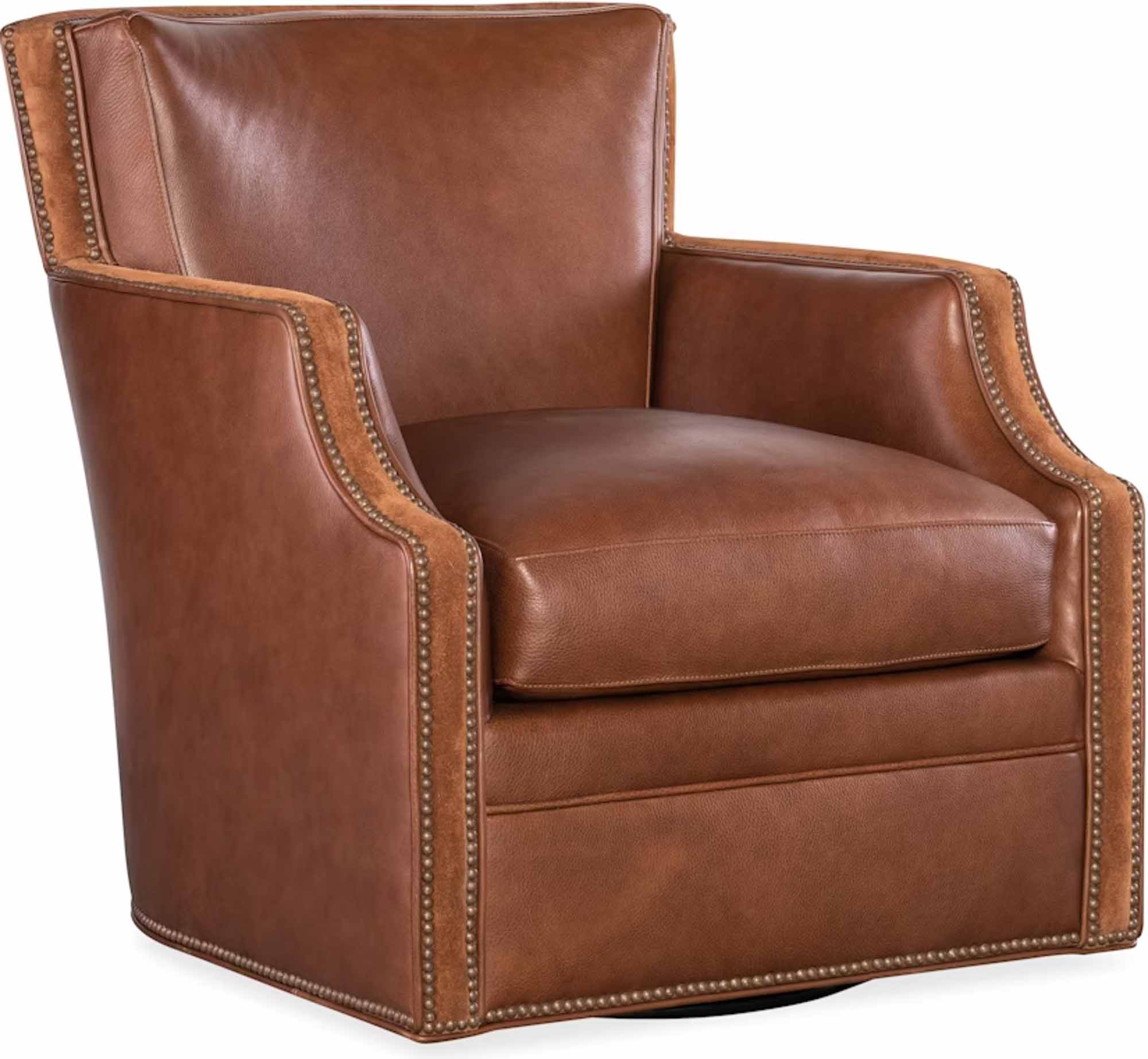 Fredricksen Leather Swivel Chair - Image 5