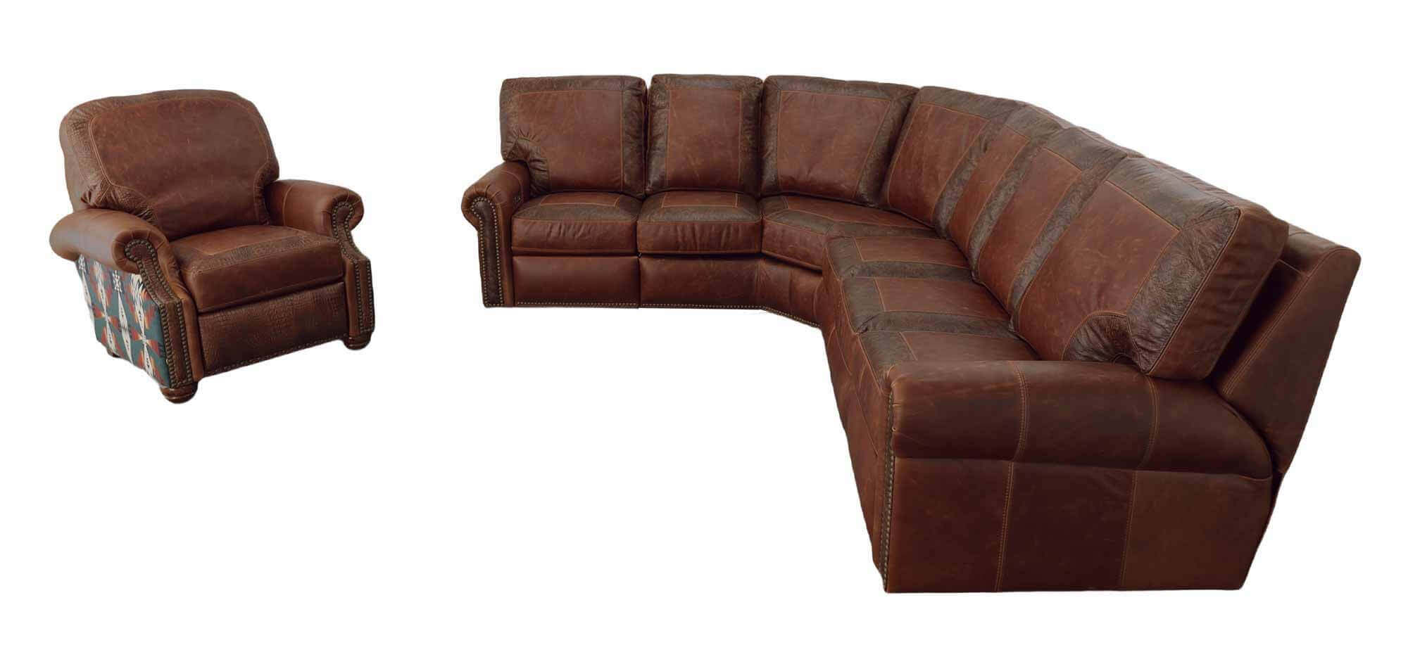 Frisco Leather Reclining Sectional - Image 5